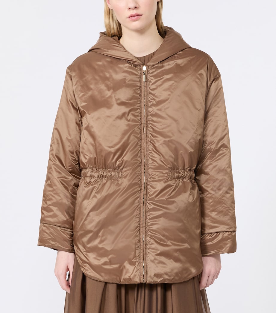 Max Mara Womens Water-Repellent Reversible Parka Honey Image 5