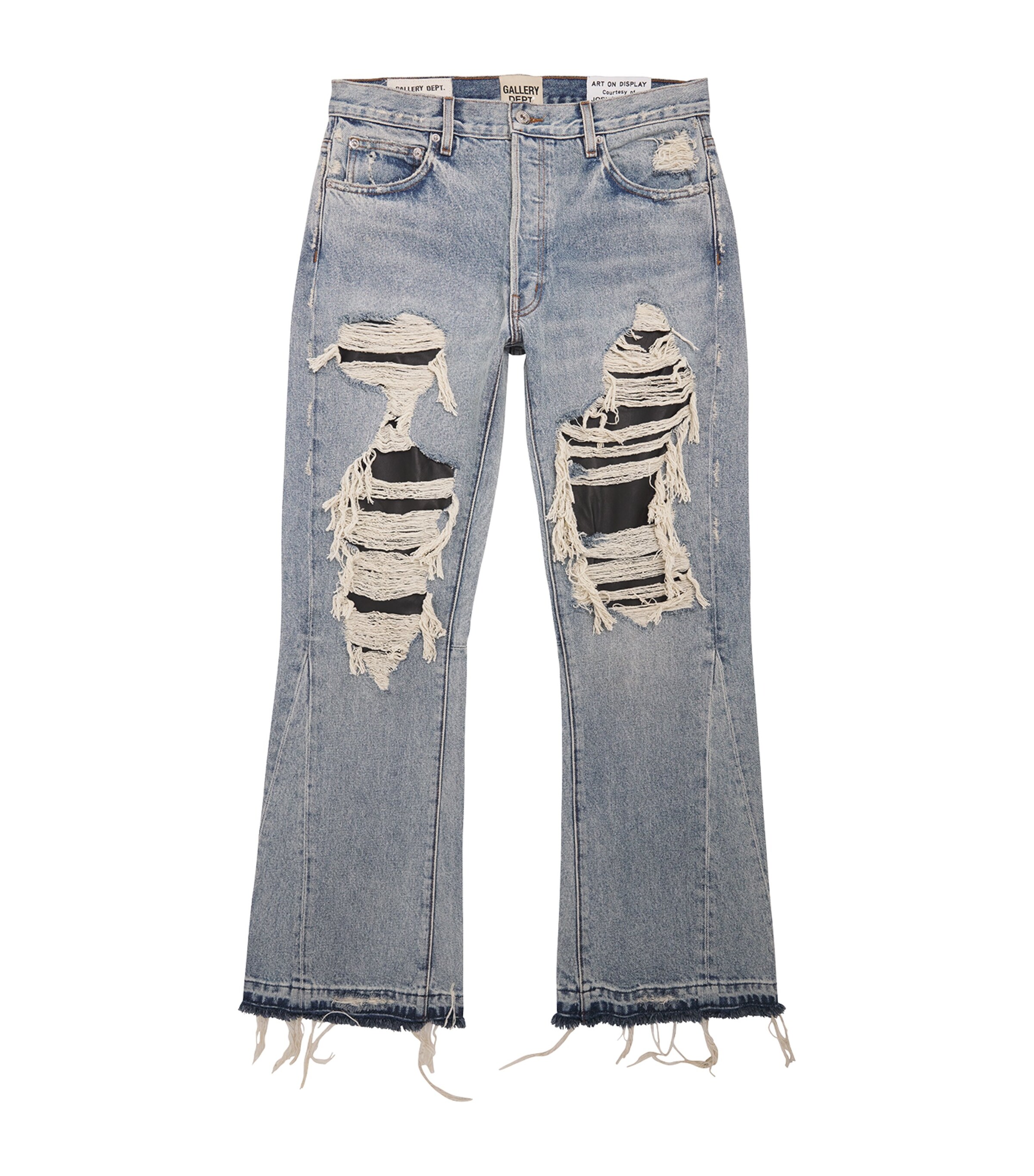 Gallery Dept. Distressed Cornell La Flare Jeans In Blue