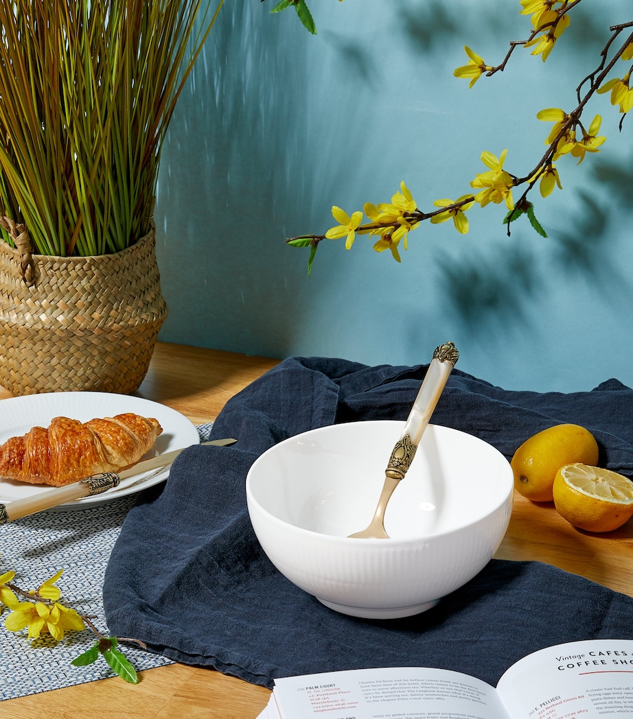 White Fluted Bowl (18cm) WHITE Image 3