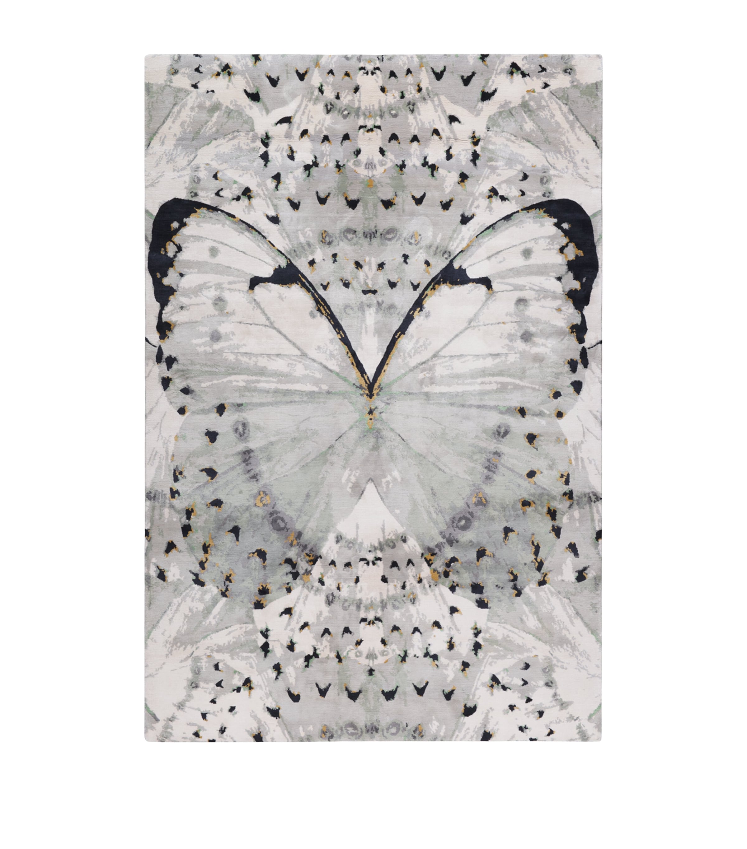 The Rug Company X Alexander Mcqueen Glasswings Rug In Grey