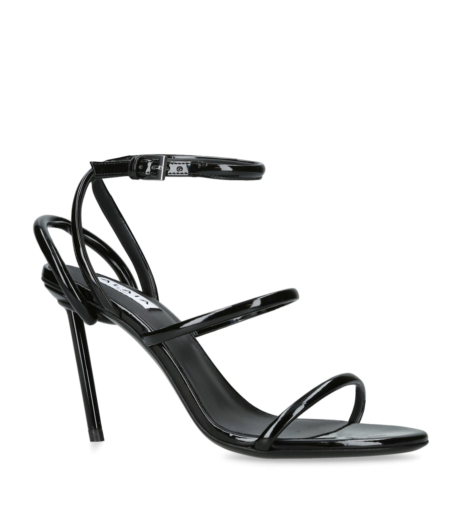 Patent Leather Heeled Sandals 90 BLACK Image 3