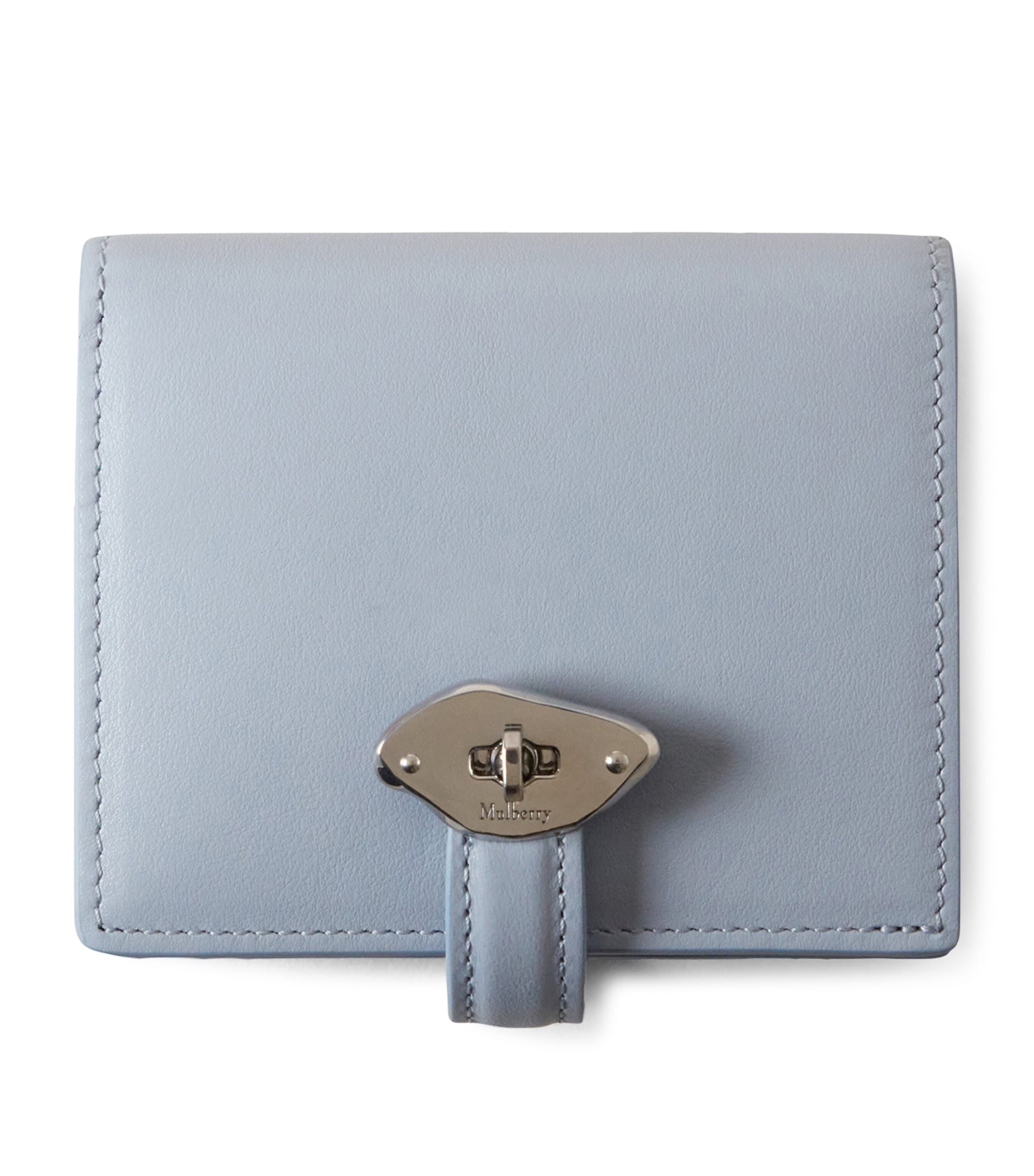 Mulberry Leather Lana Wallet In Blue