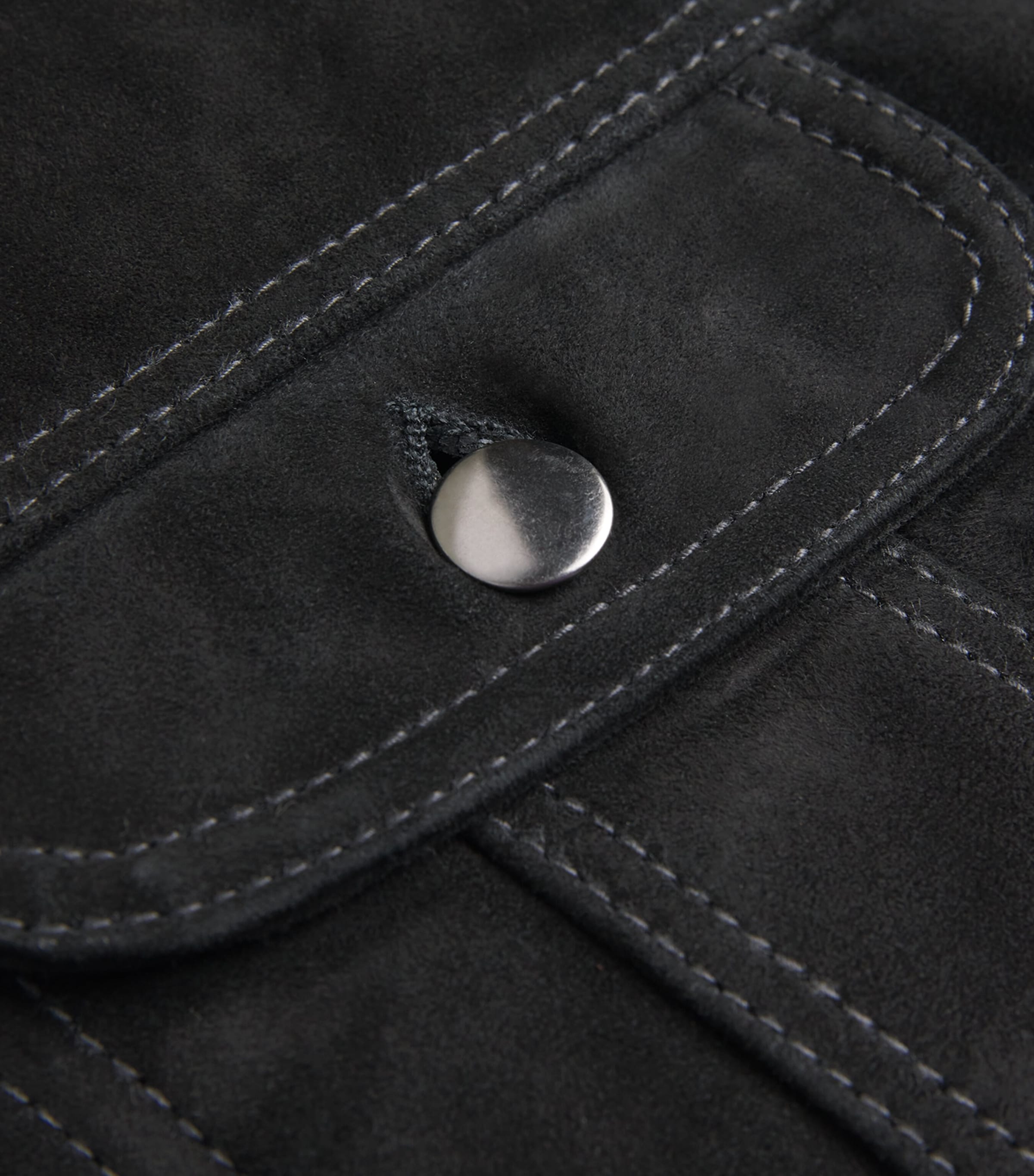 x Aaron Levine Suede Boston Jacket BLACK Image 5