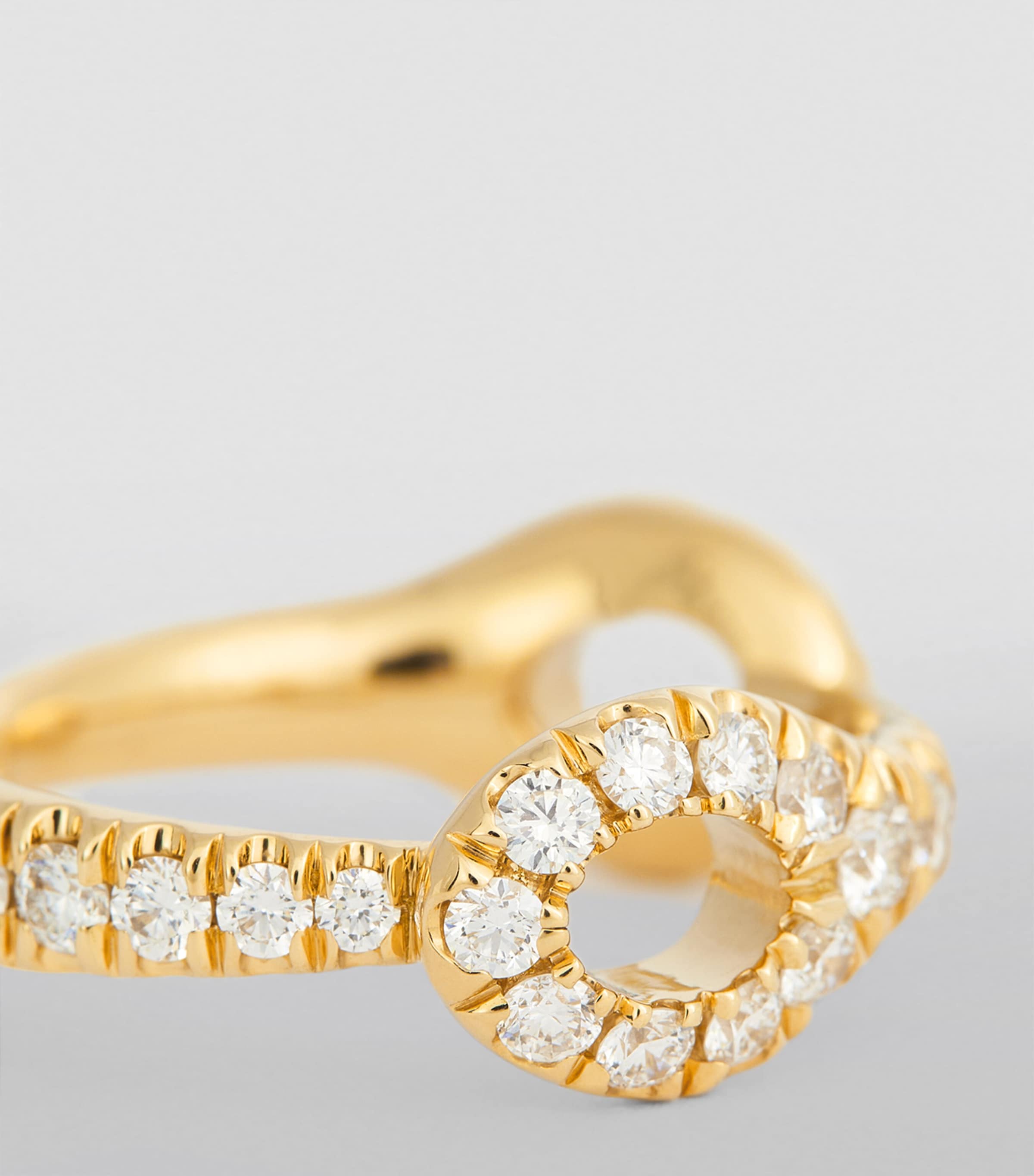 Yellow Gold and Diamond Medium Lola Needle Ring YELLOW GOLD Image 6