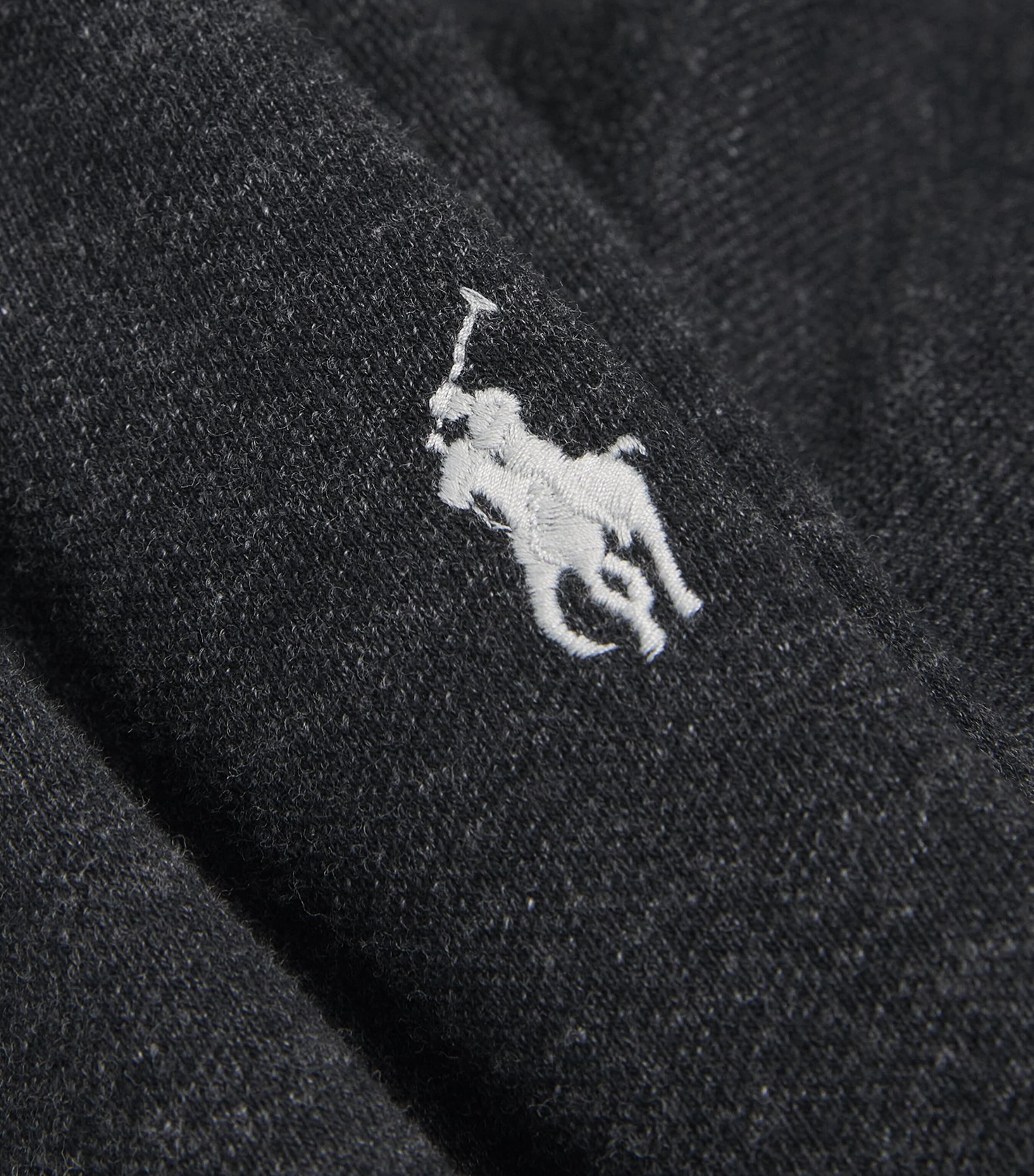 Polo Ralph Lauren Mens Cotton Mesh Slim-Fit Polo Shirt Black Marl Heather Image 5