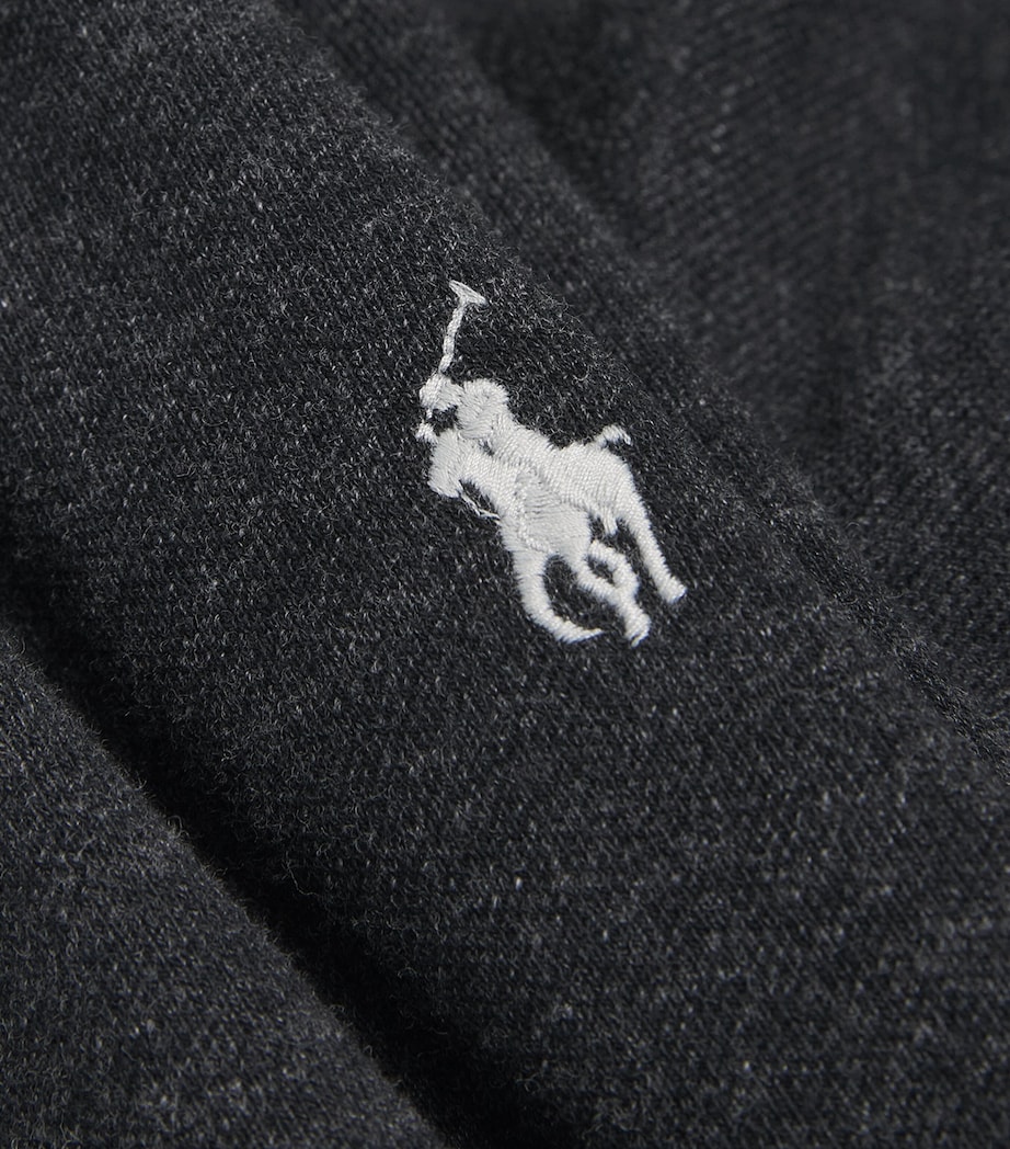 Polo Ralph Lauren Mens Cotton Mesh Slim-Fit Polo Shirt Black Marl Heather Image 5