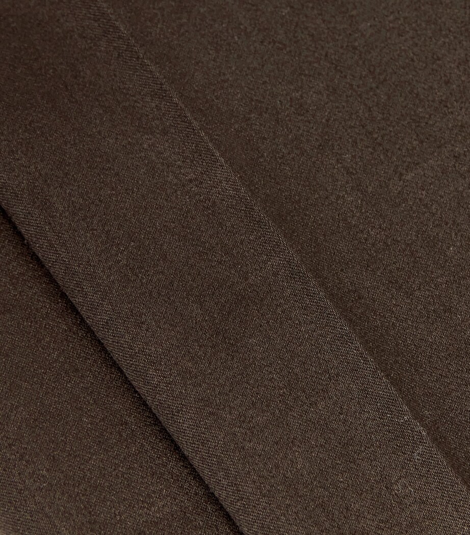 Stretch-Cotton Satin Trousers COCOA Image 5
