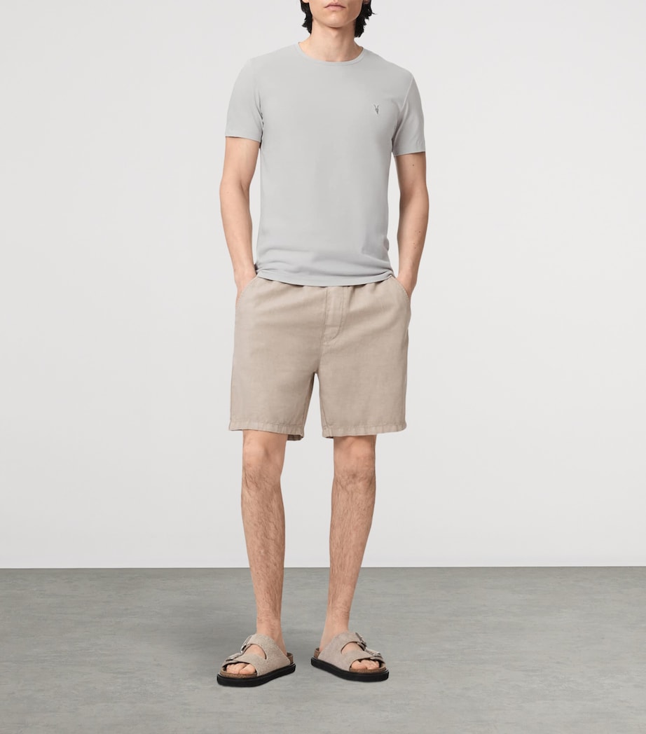 AllSaints Mens Organic Cotton Slim Tonic T-Shirt Pebble Grey Image 2