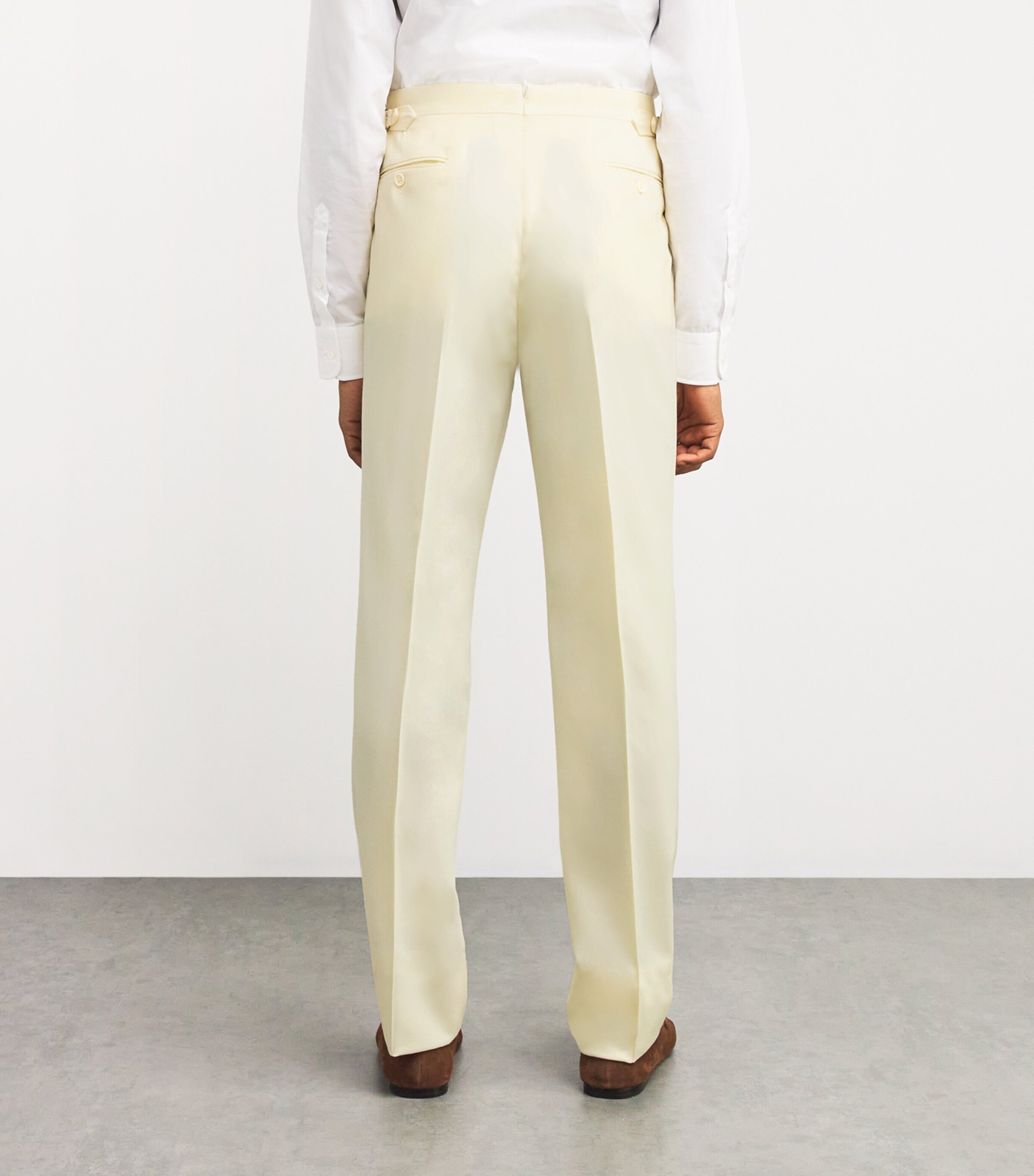 Wool Gregory Tailored Trousers CREAM Image 4