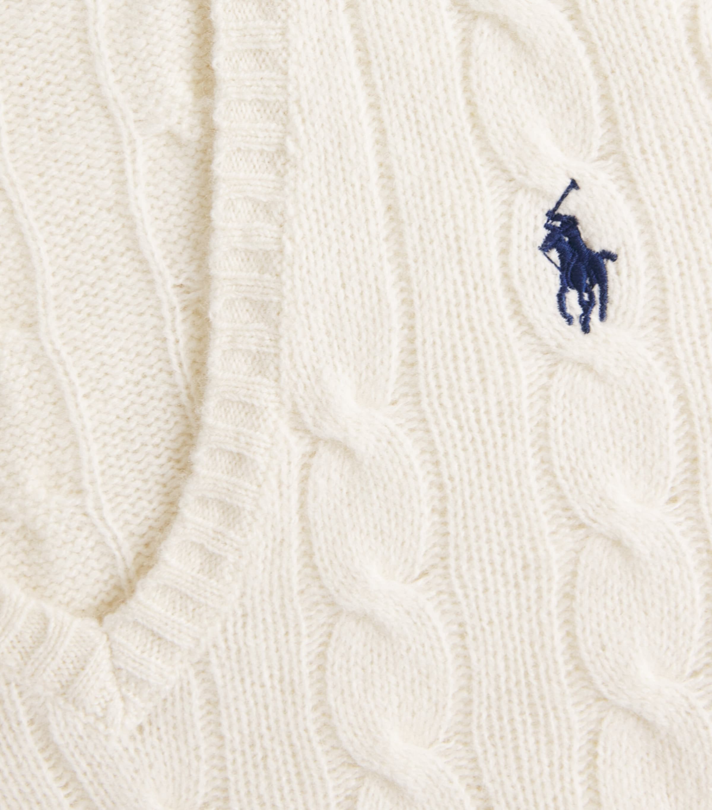 Polo Ralph Lauren Womens Wool-Cashmere Cable-Knit Kimberly Sweater Cream Image 6
