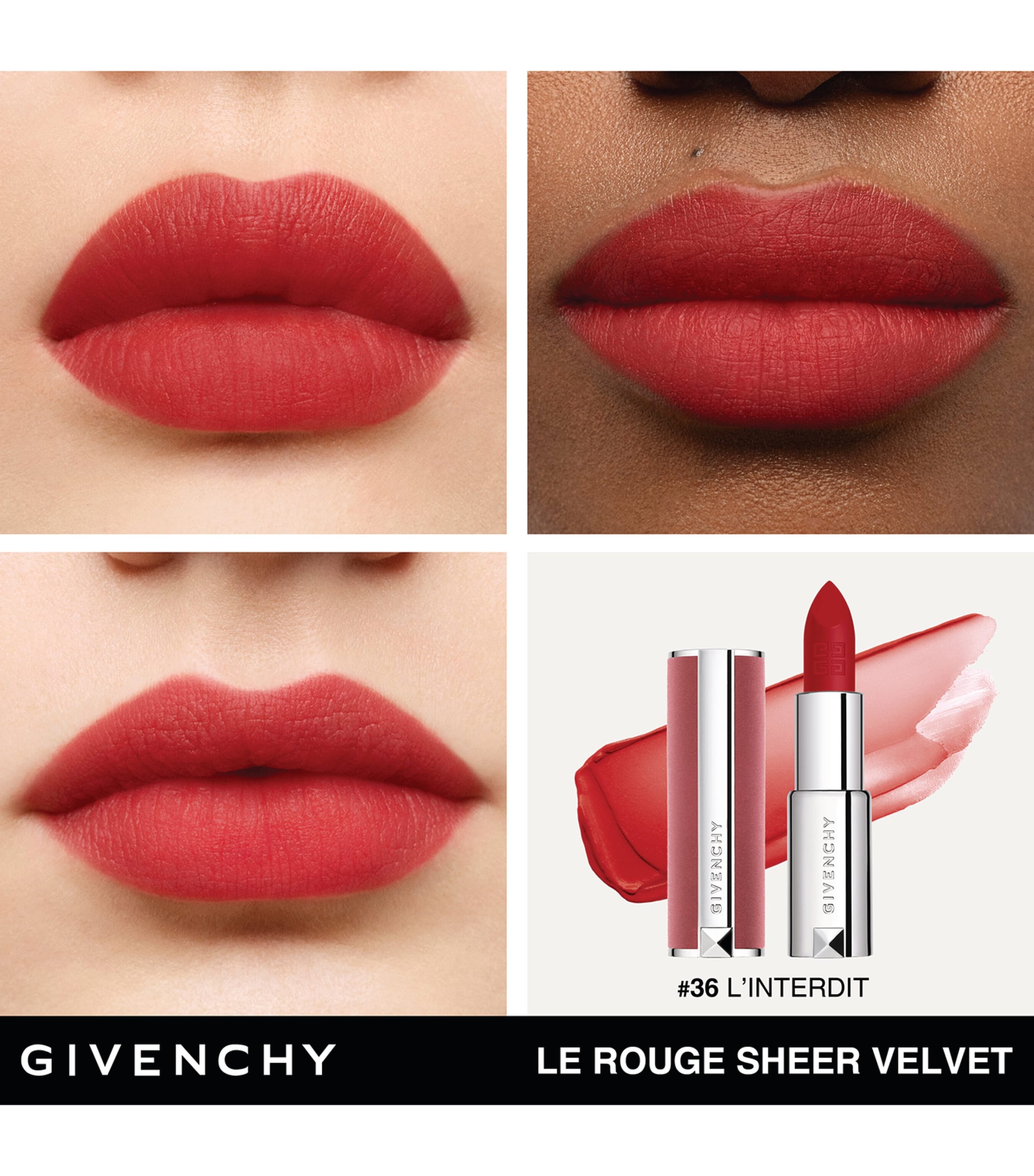 Le Rouge Sheer Velvet Refillable Matte Lipstick N36 Image 4