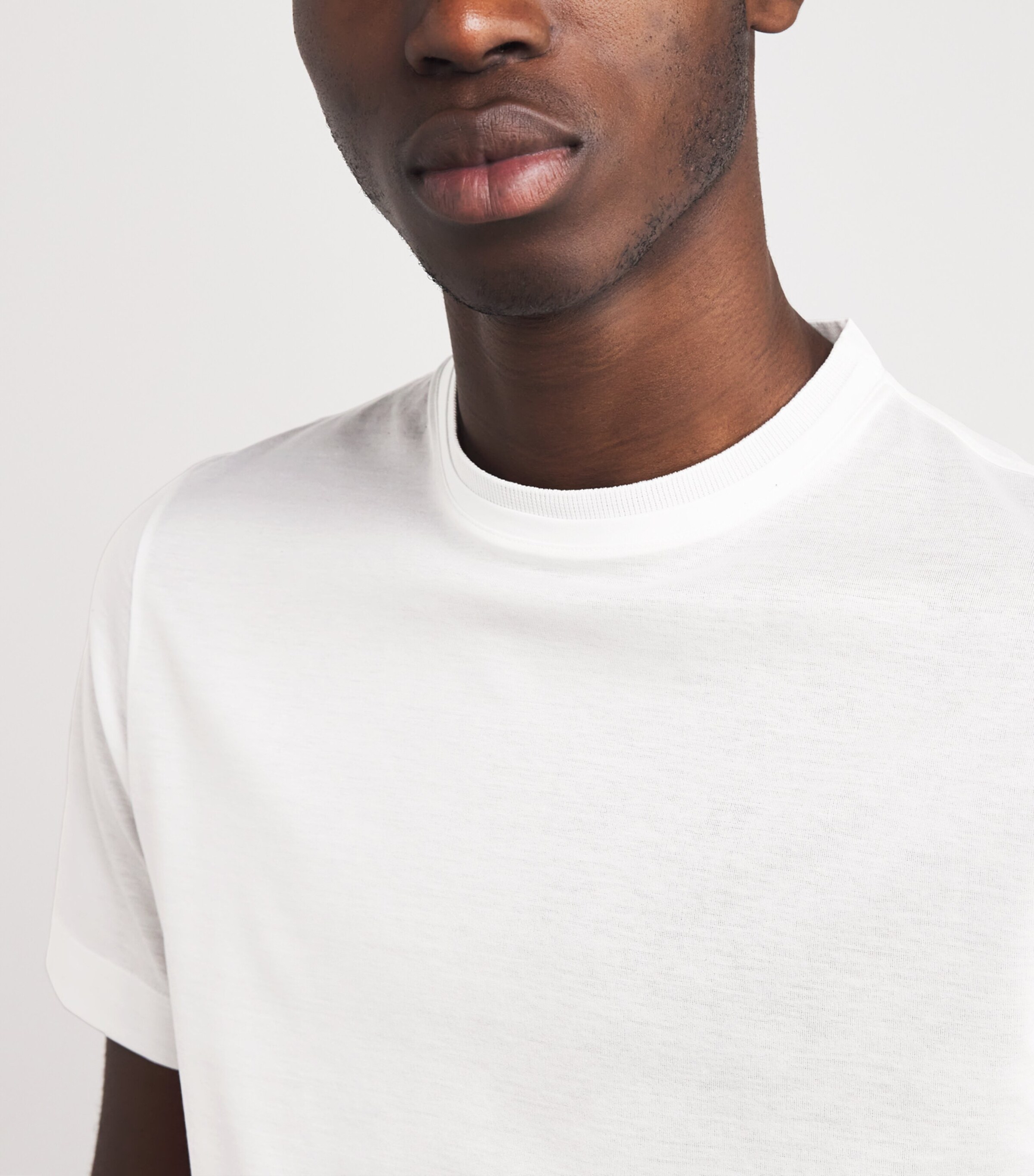 Cotton Double-Neck T-Shirt 1 Image 6