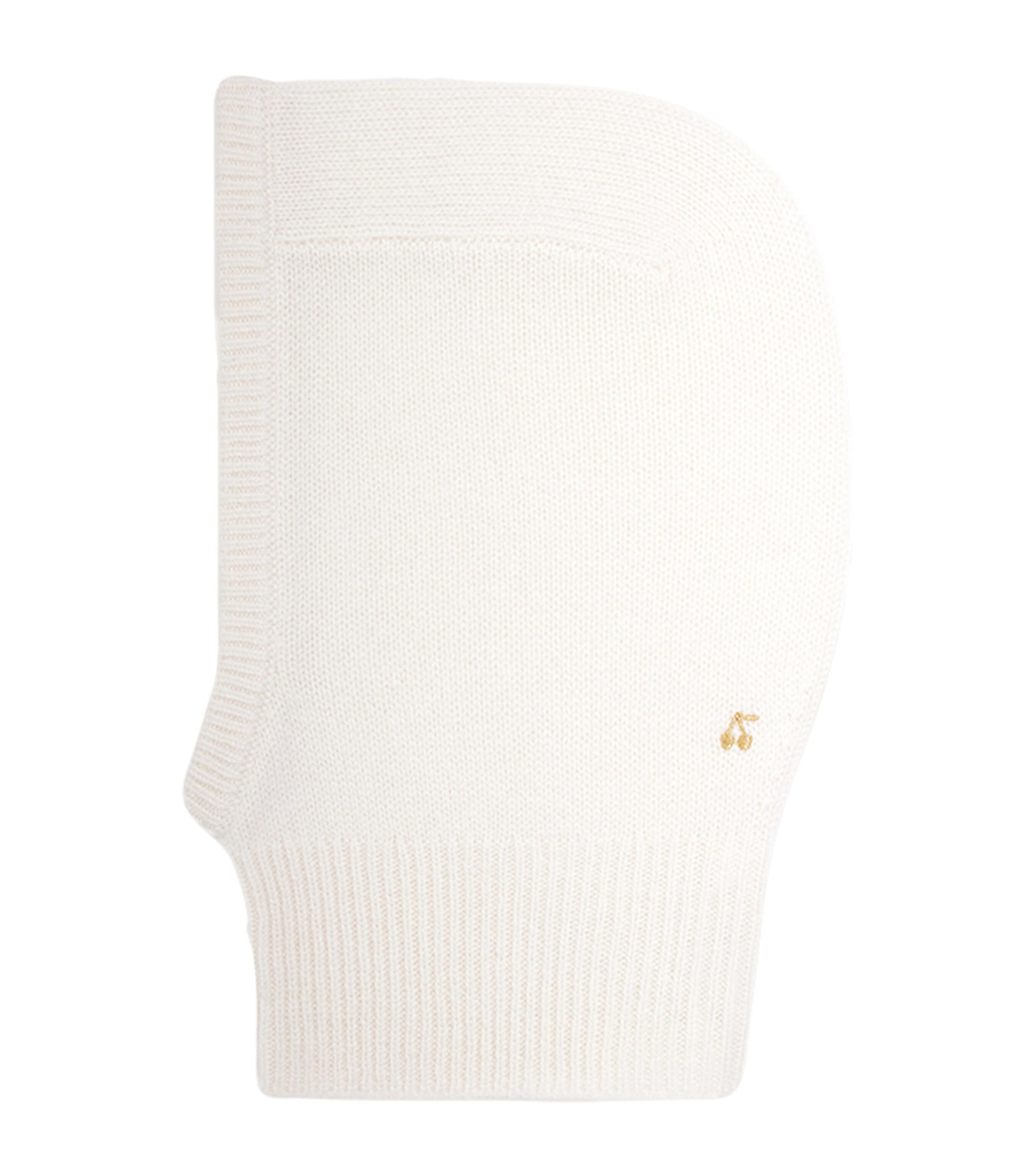 Bonpoint Cashmere Knit Hood In White