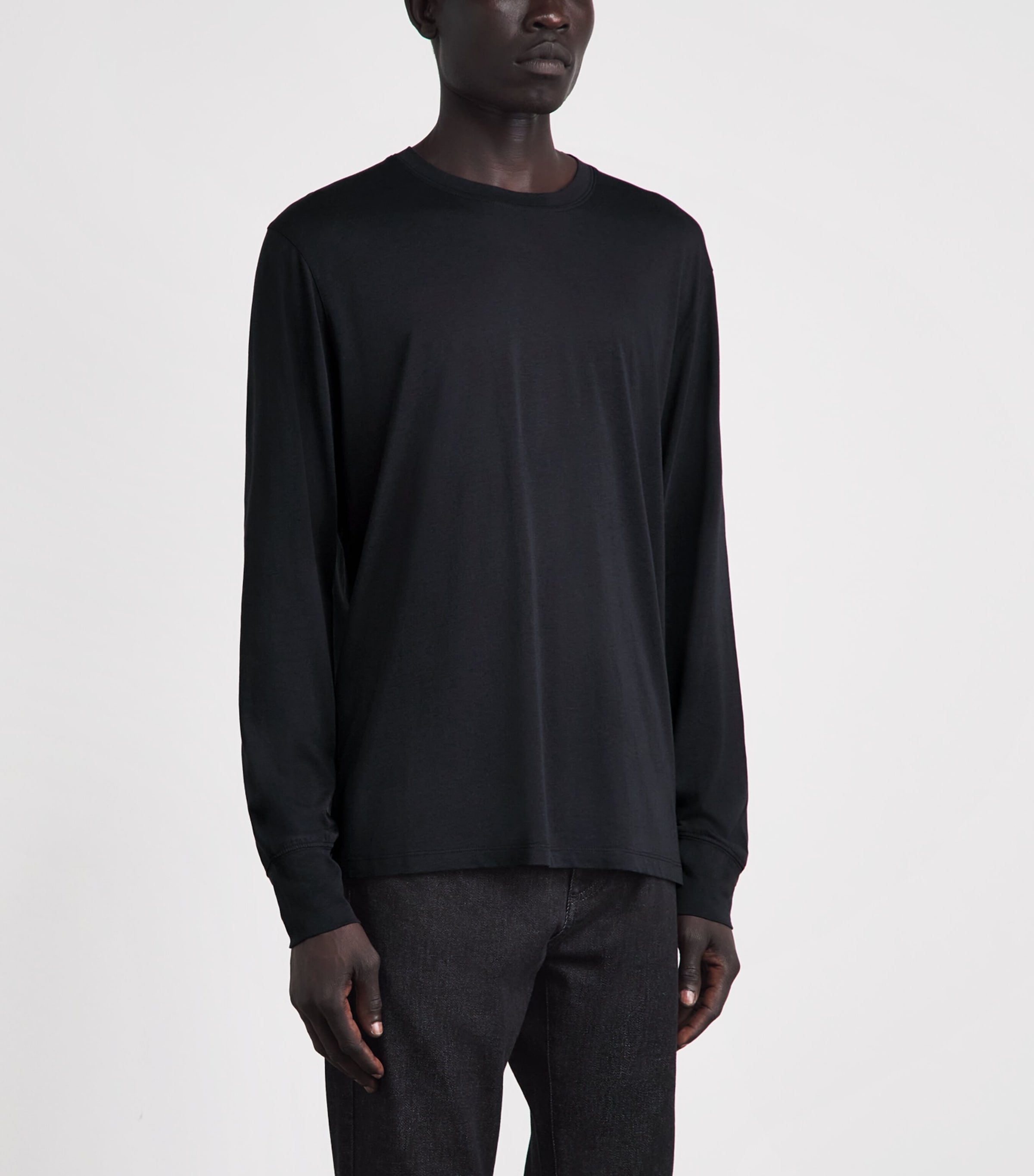 TOM FORD Mens Lyocell-Cotton Long-Sleeve T-Shirt Naa Image 4