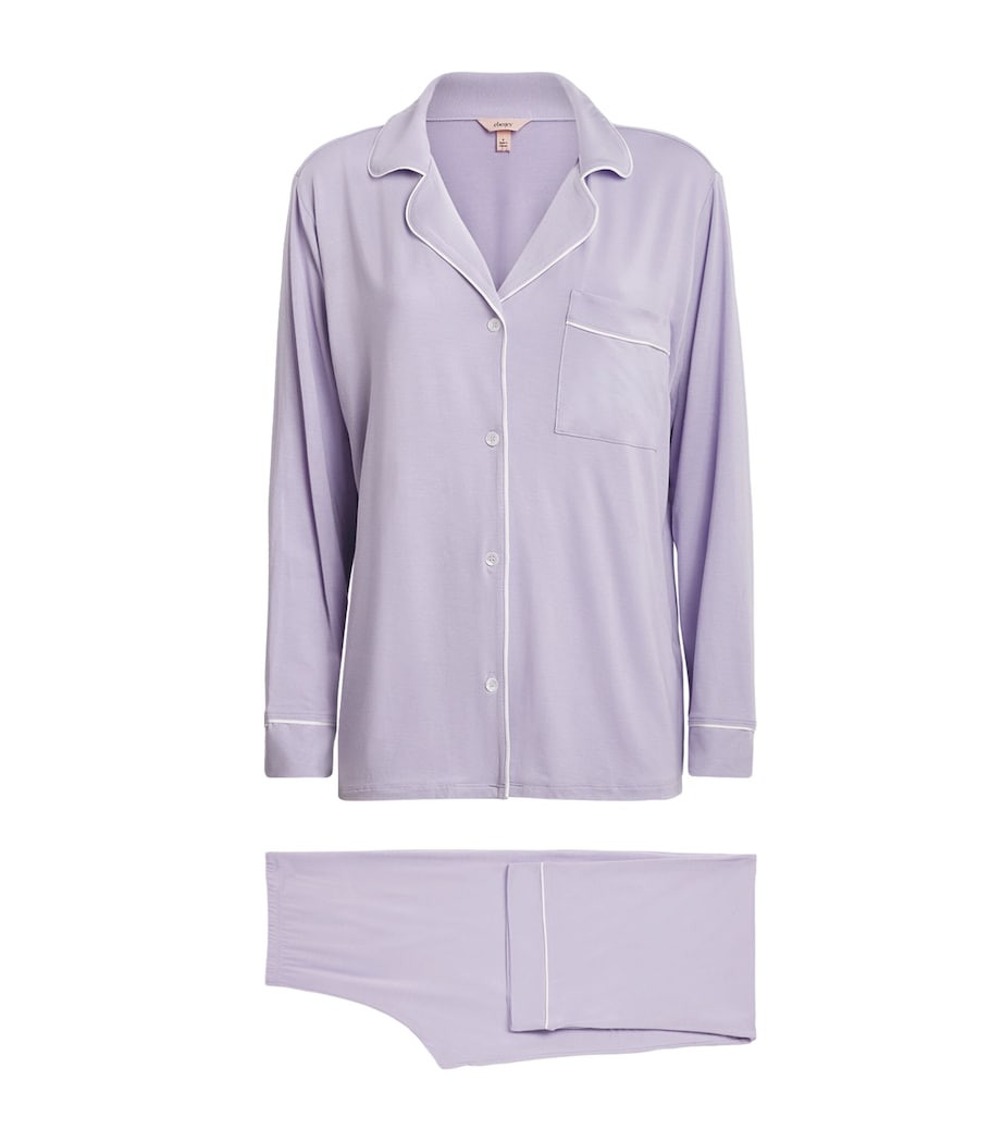 Eberjey Womens Gisele Pyjama Set Ldiv Lavender D Image 1