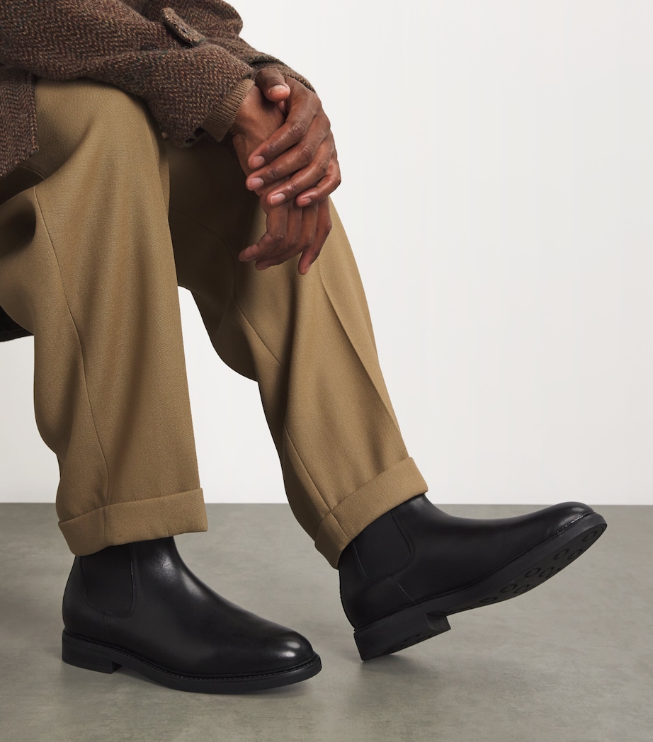 Polo Ralph Lauren Leather Asher Chelsea Boots Black Image 5