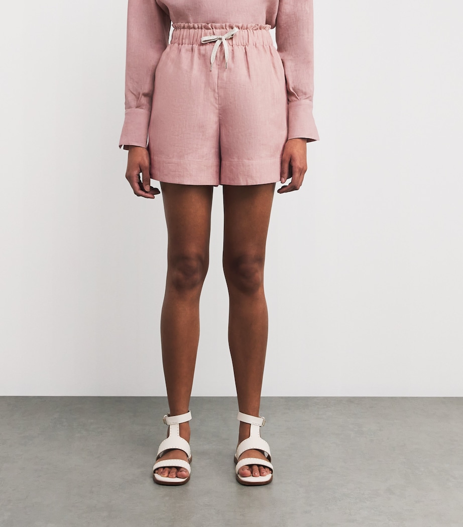 Linen Drawstring Shorts ANTICO Image 3