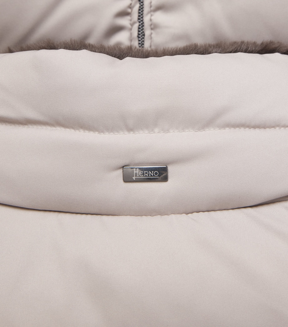 Herno Mens Down Quilted Gilet Grigio Perla Image 6