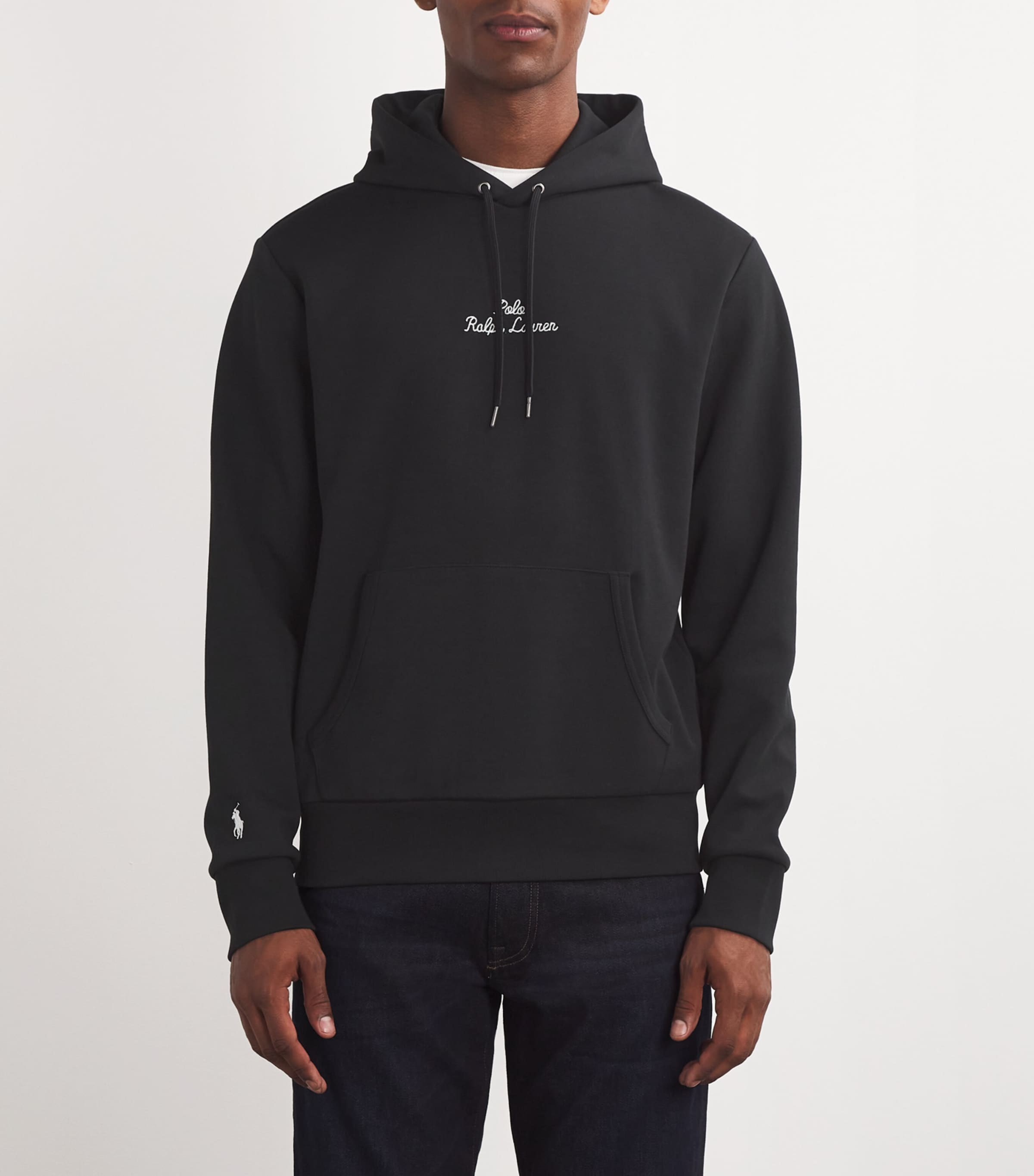 Polo Ralph Lauren Mens Chain Logo Hoodie Black Image 3