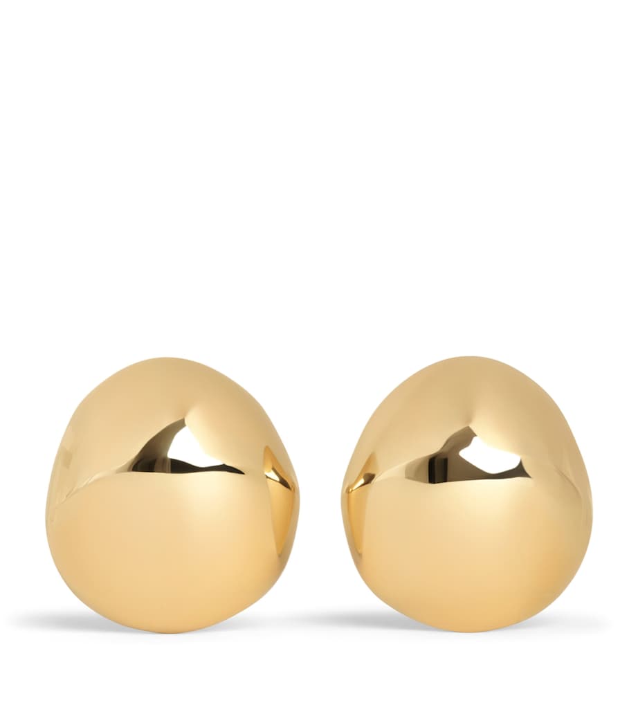 Alaïa Aluminium Dome Earrings Yellow Gold Metals Image 1