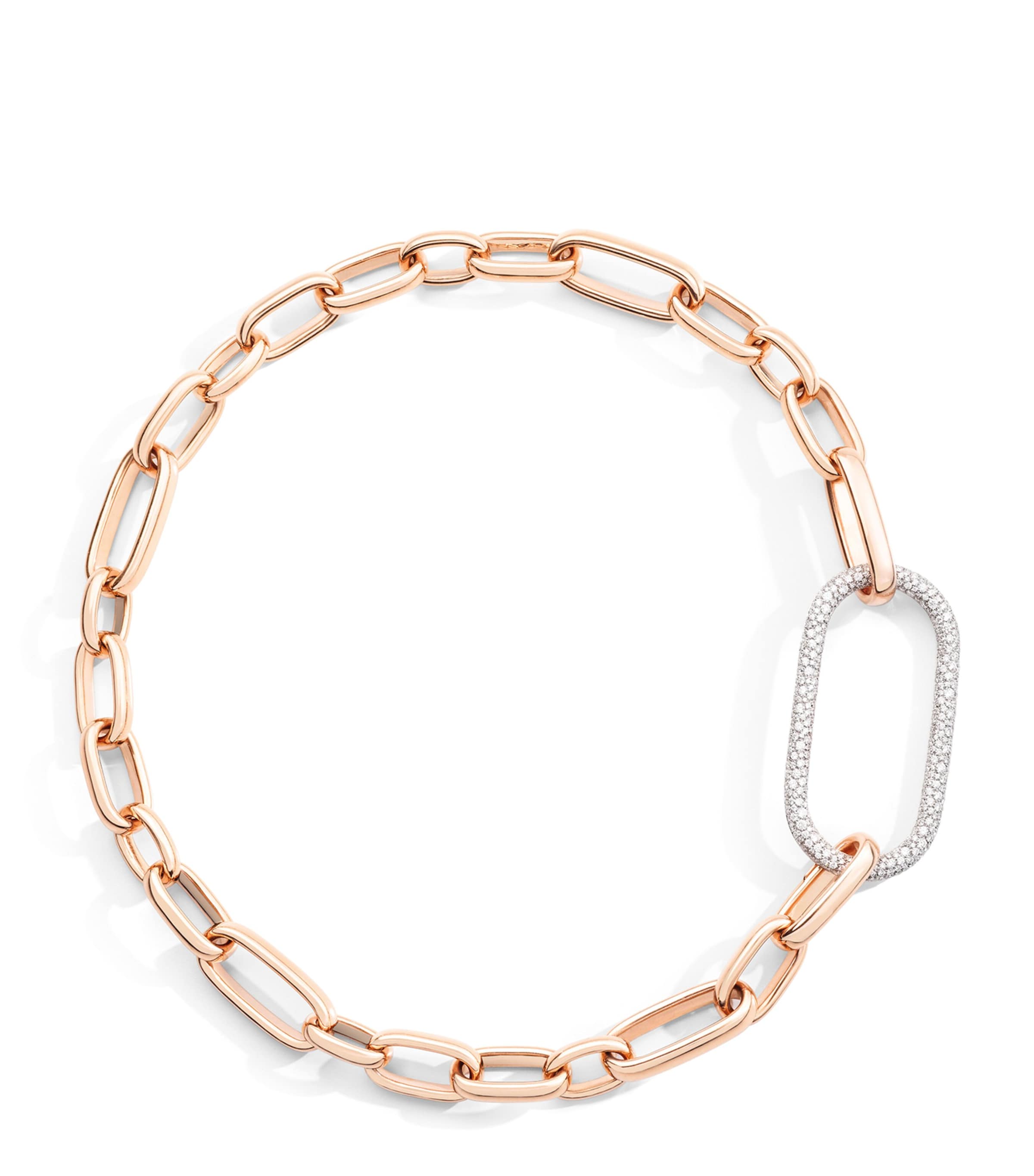 Pomellato Rose Gold And White Diamond Iconica Necklace