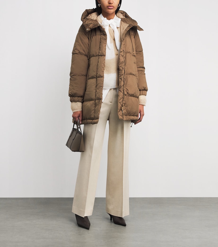 Down Water-Repellent Reversible Coat HAZELNUT BROWN Image 2