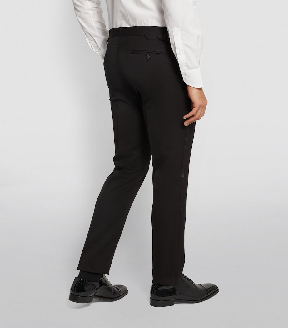 Wool Tuxedo Trousers 001 BLACK Image 3