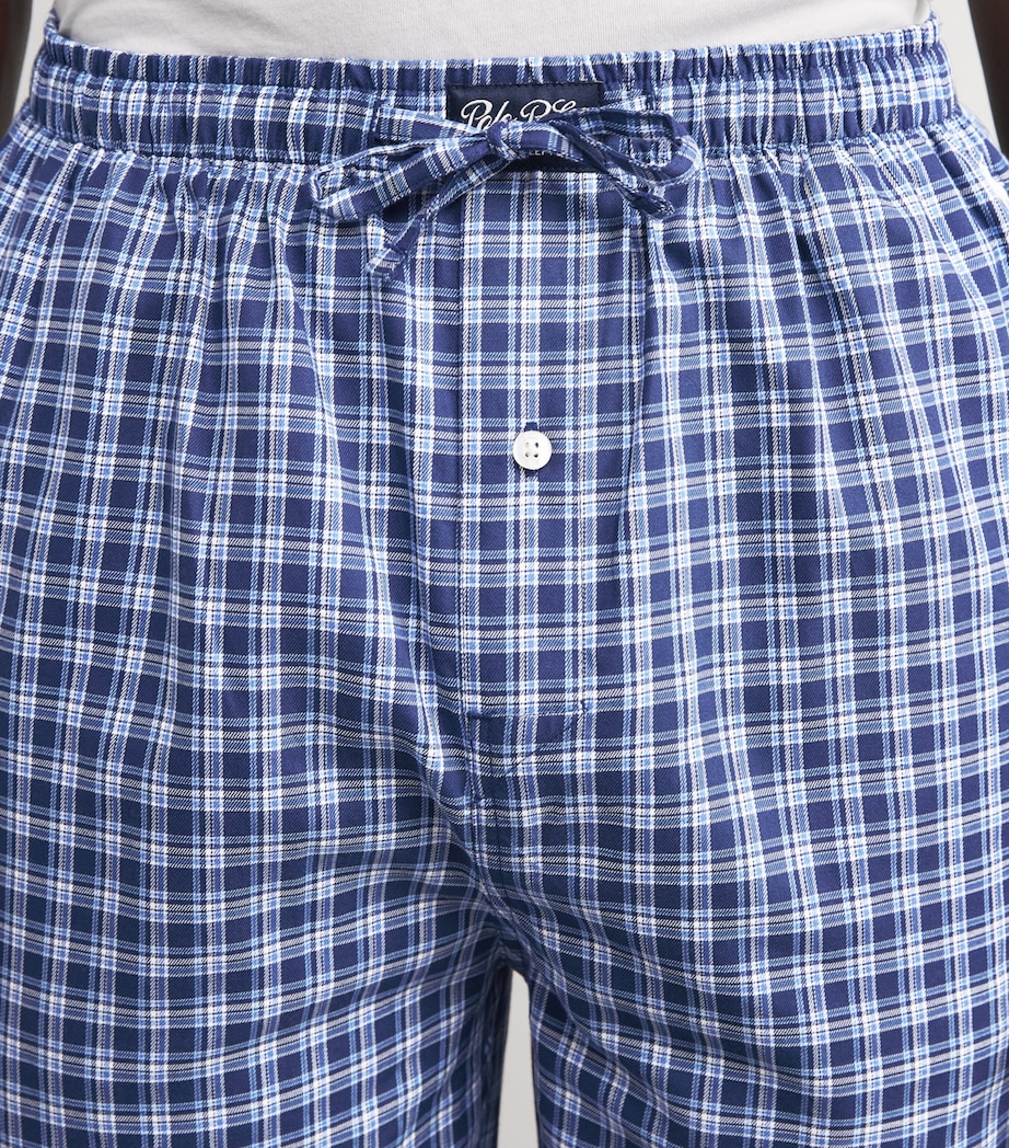 Cotton Check Pyjama Bottoms NAVY MULTI Image 6
