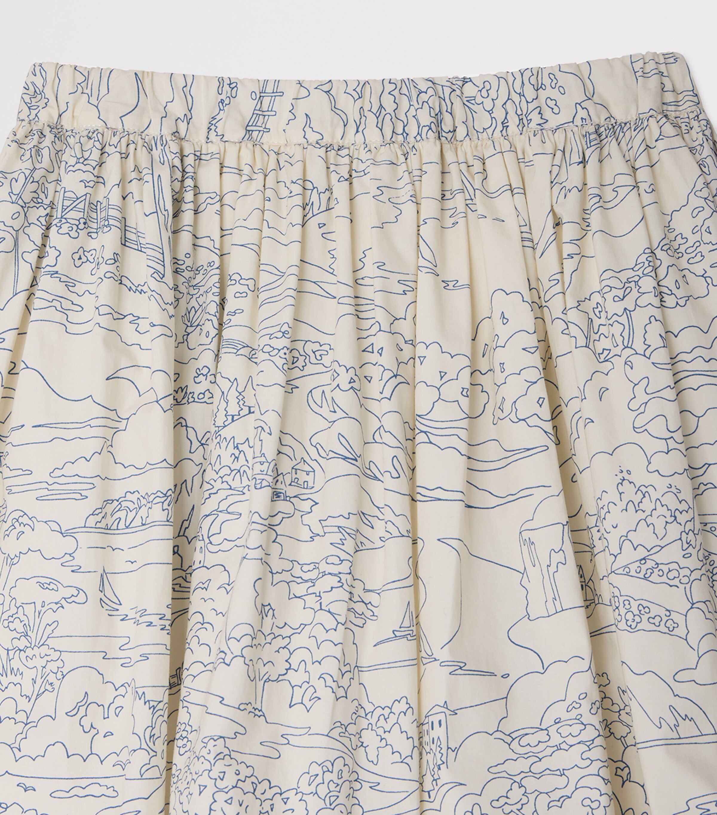 Bonpoint Cotton Printed Suzon Skirt (10-14 Years) Imp Encre Image 3