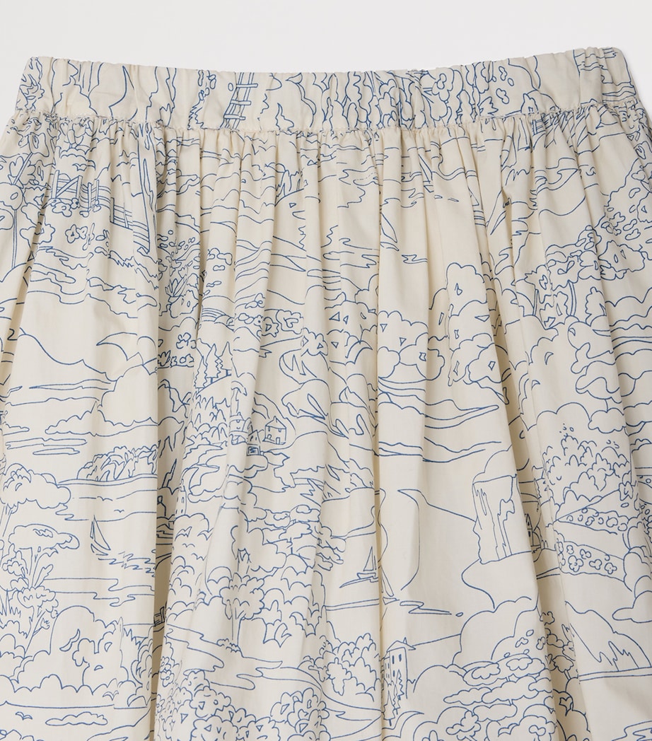 Bonpoint Cotton Printed Suzon Skirt (10-14 Years) Imp Encre Image 3