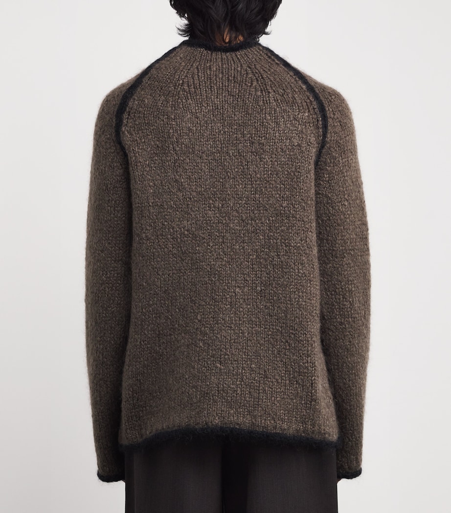 Mohair-Wool Rider Roundneck Sweater STEEL MOHAIR Image 4