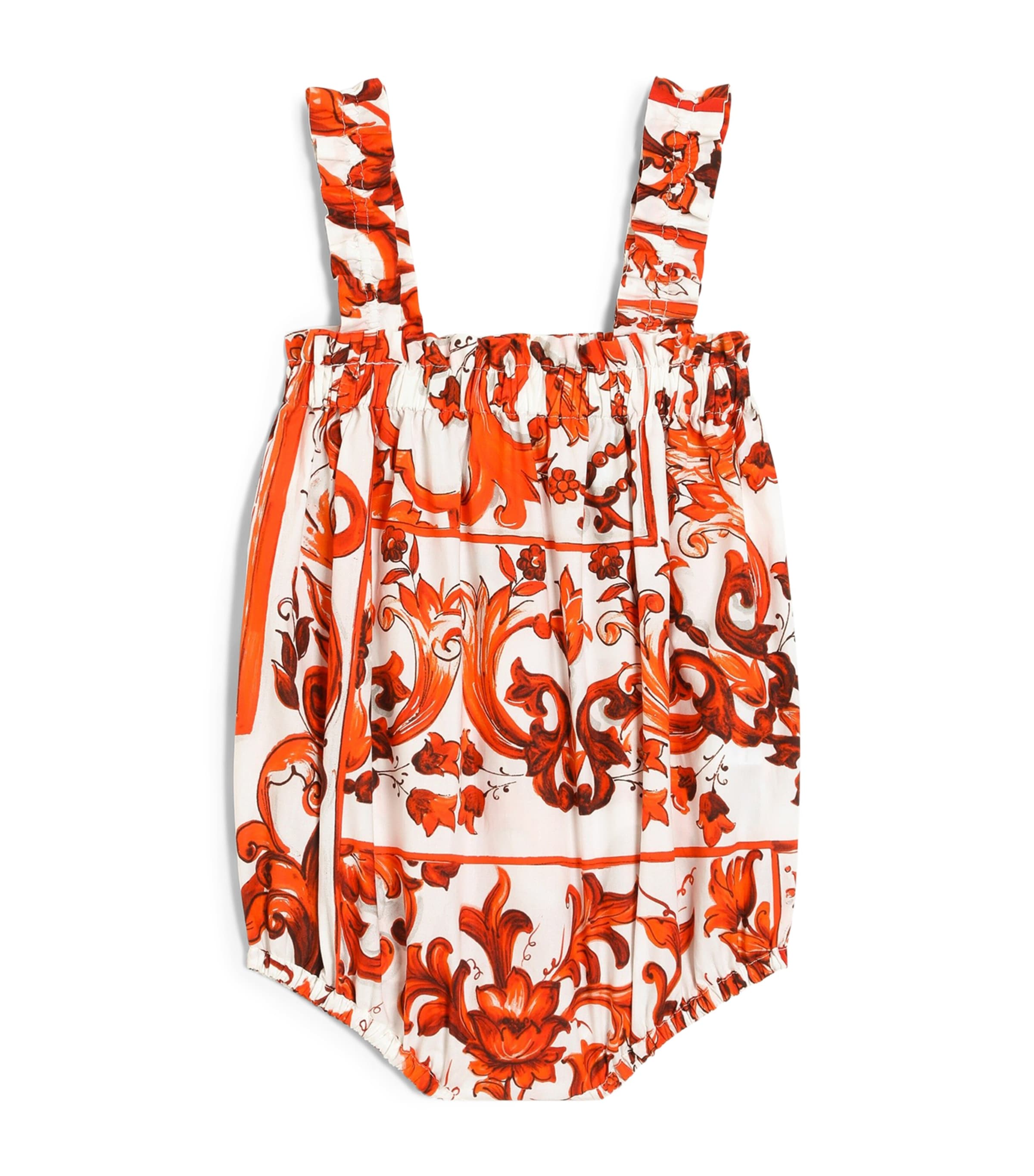 Dolce&Gabbana Kids Cotton Majolica Print Bodysuit (0-24 Months) Mix Maiolica O Image 1