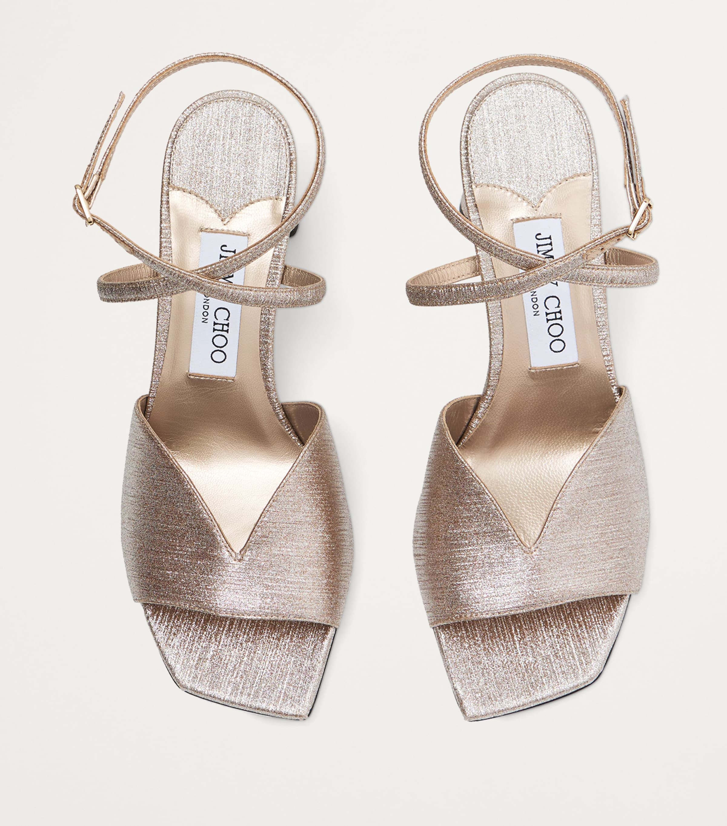 【Jimmy Choo】 Karli 75 glitterサンダル Karli 75 glitter sandals in metallic - Jimmy Choo | Mytheresa