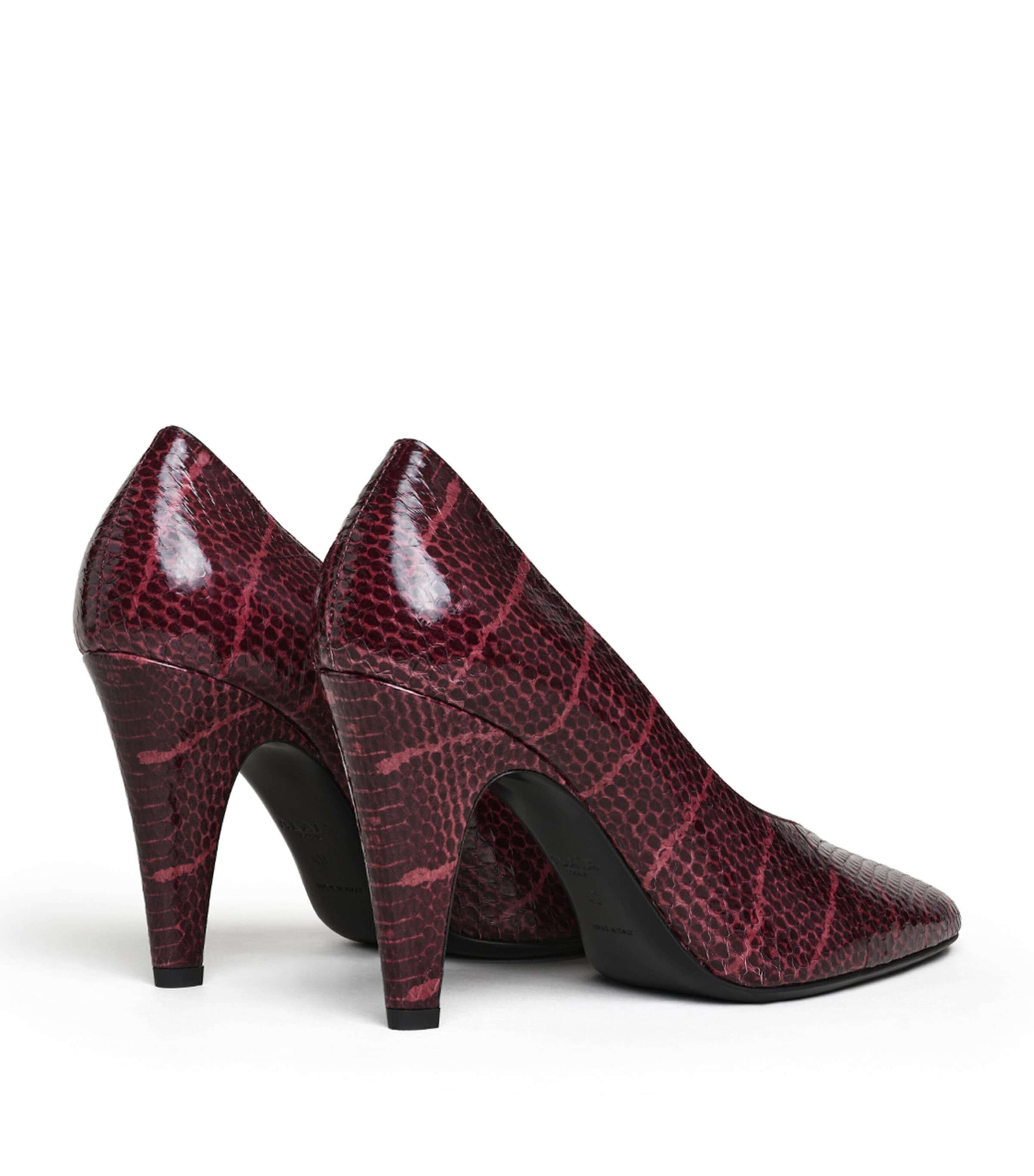 Alaïa Snakeskin Cone Pumps 90 Bordeaux Image 3