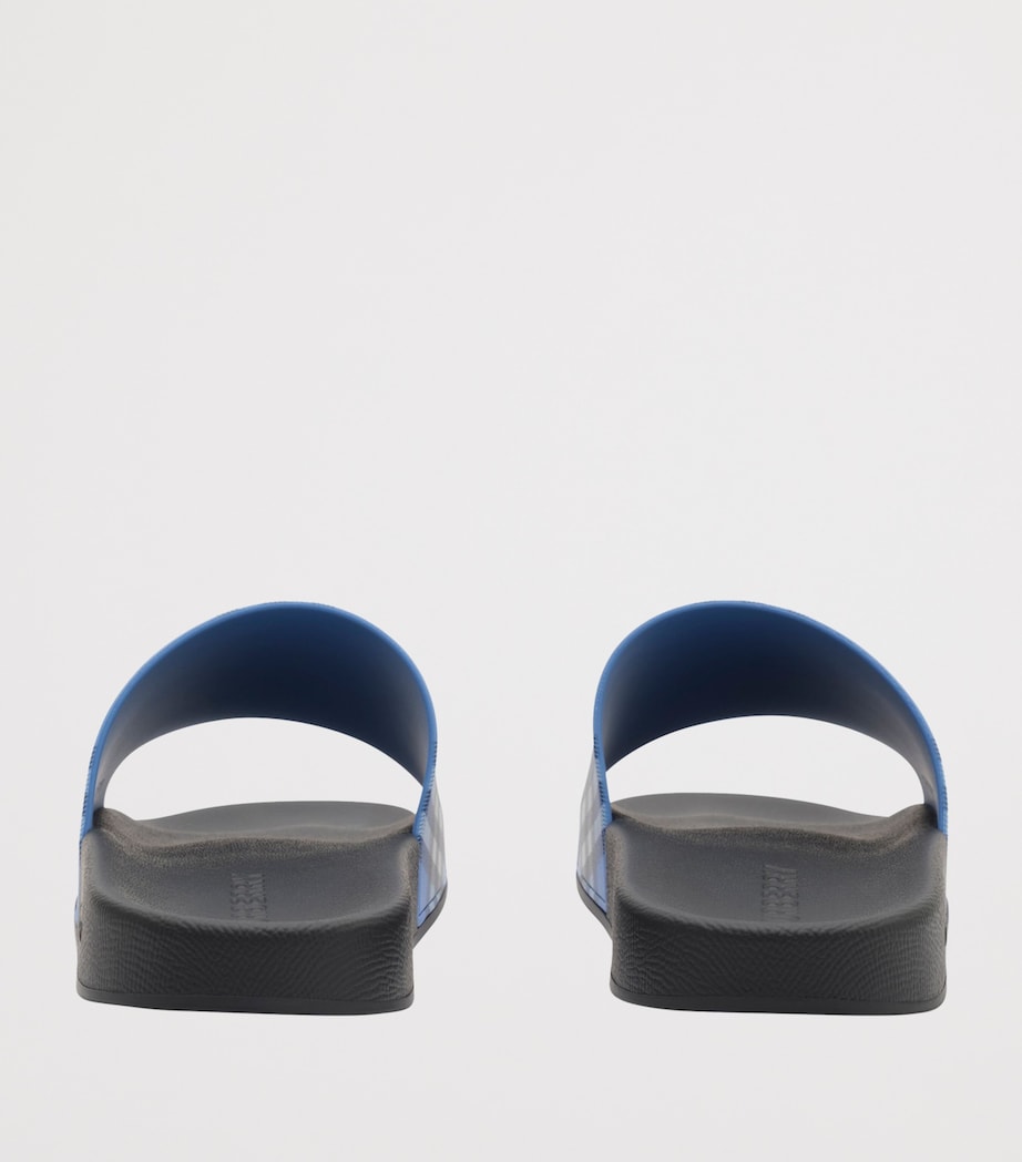 Burberry Check Slides Cornflower Blu Ip Ck Image 5