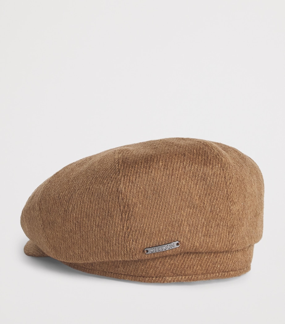 Cashmere Flat Cap 67 - COGNAC MELANGE Image 3