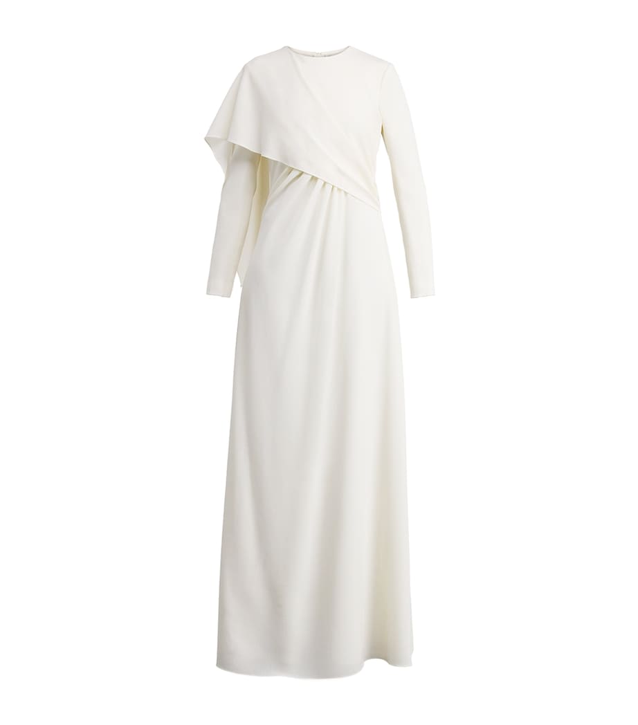 Emilia Wickstead Womens Wool Crepe Aleska Maxi Dress Ivory Image 1