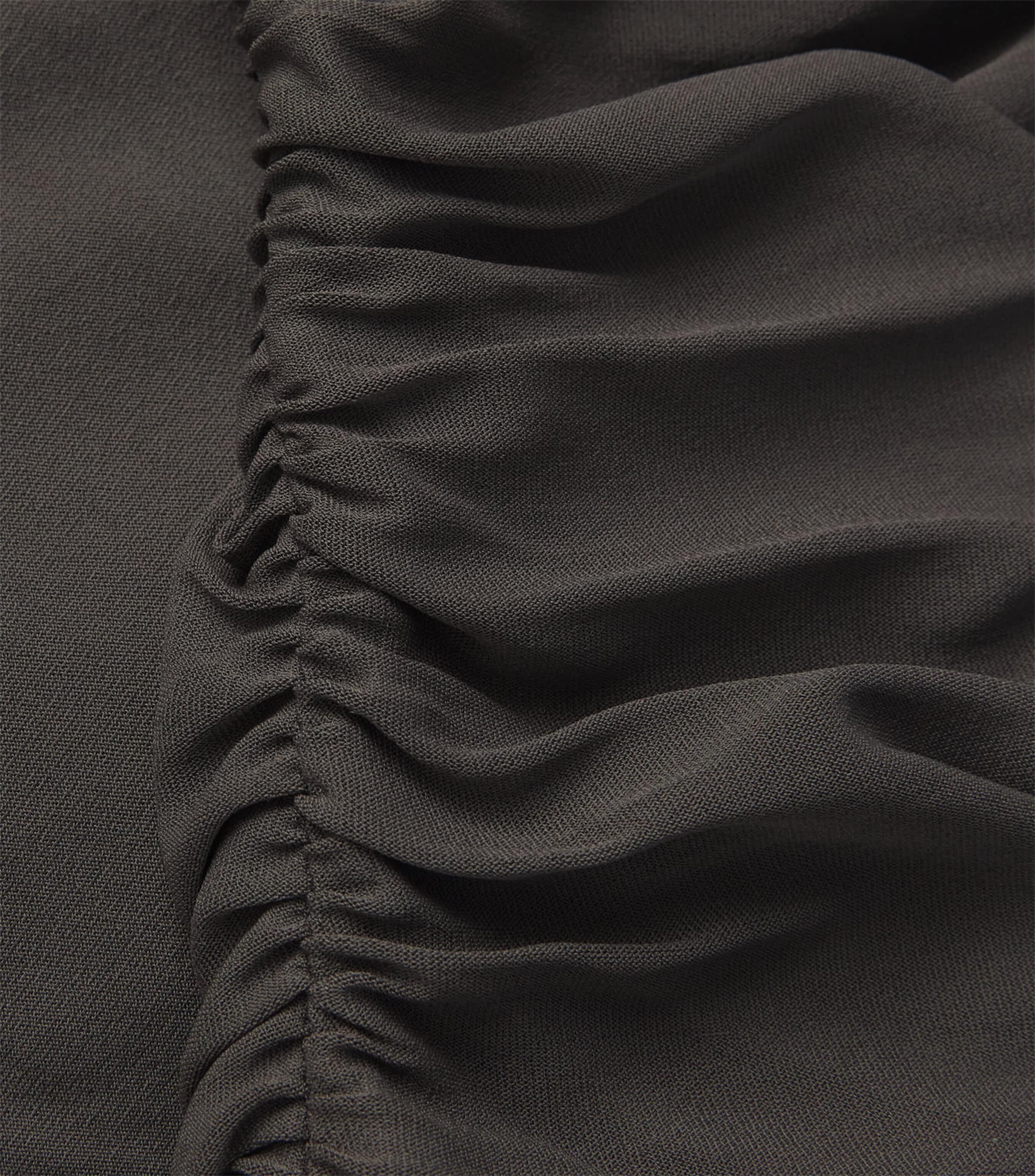 Moré Noir Womens Crepe Nova Maxi Skirt Bitter Chocolate Image 6