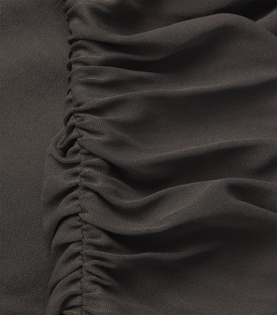Moré Noir Womens Crepe Nova Maxi Skirt Bitter Chocolate Image 6