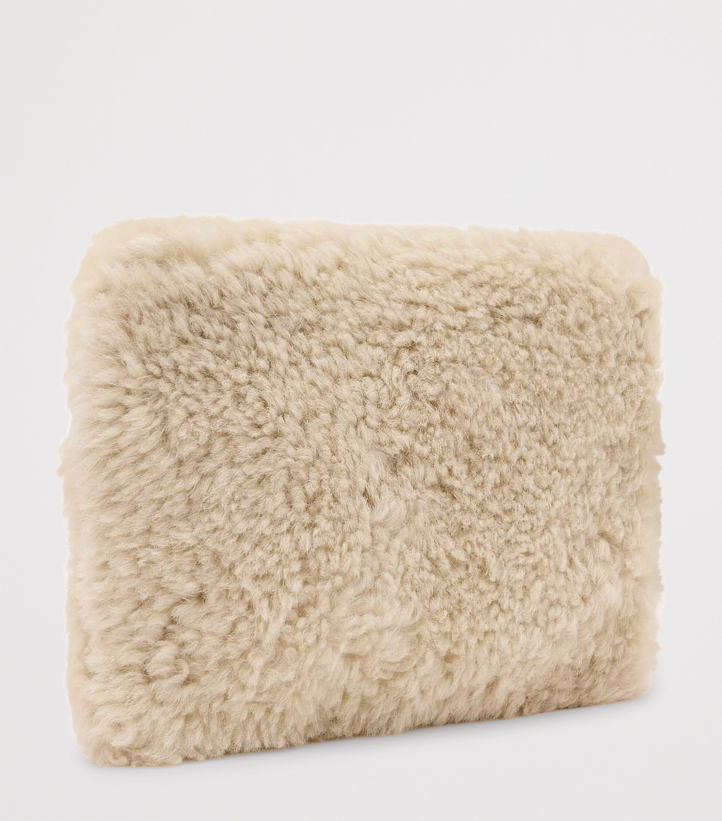 AllSaints Shearling Bettina Clutch Bag Natural Image 2