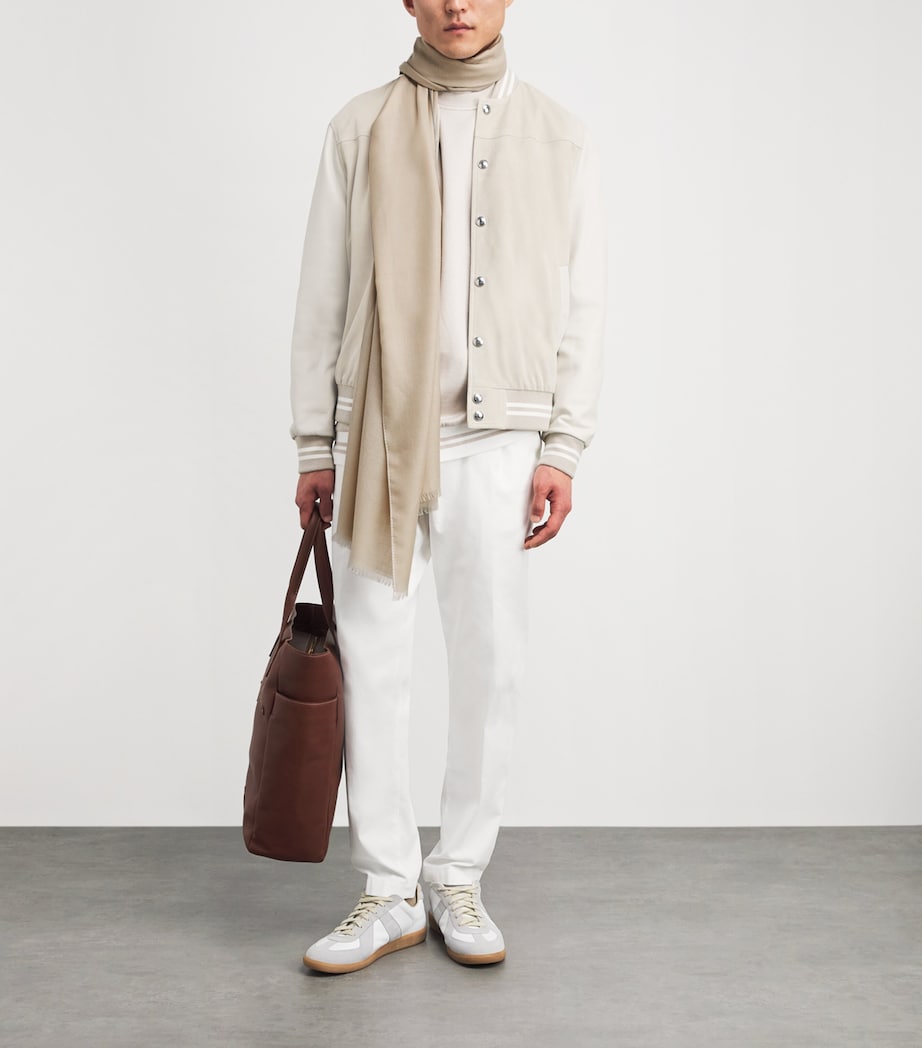 Eleventy Wool-Cashmere-Silk Scarf Sabbia Image 2