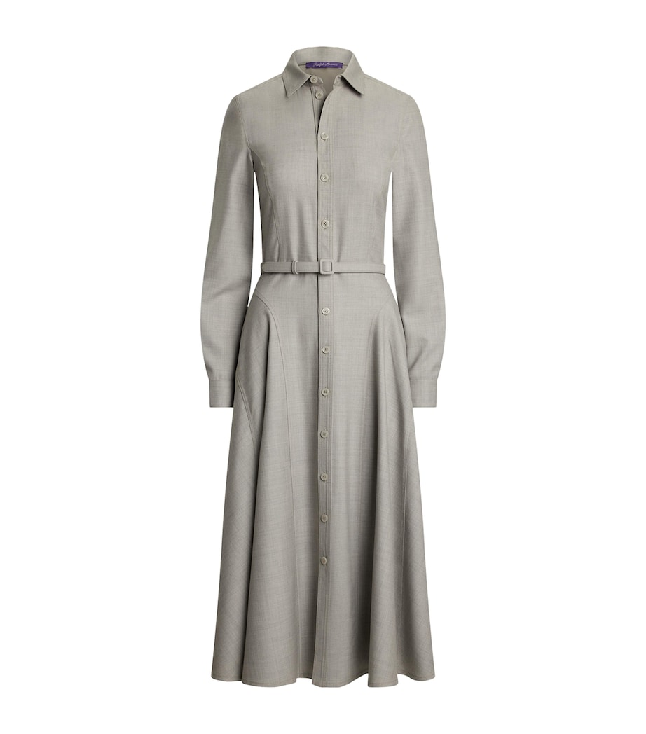 Wool Belted Safford Midi Dress PEARL GREY MELANGE Image 1