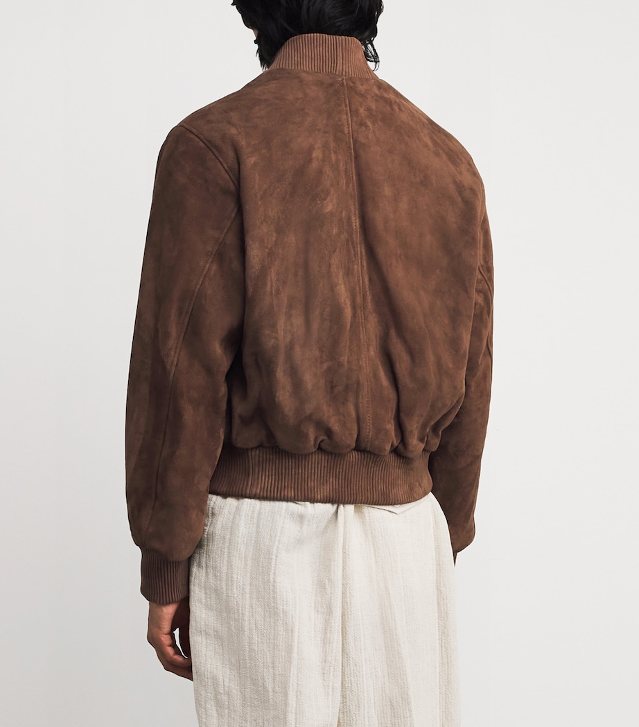 Suede Ami de Coeur Bomber Jacket 216 - NOISETTE Image 4