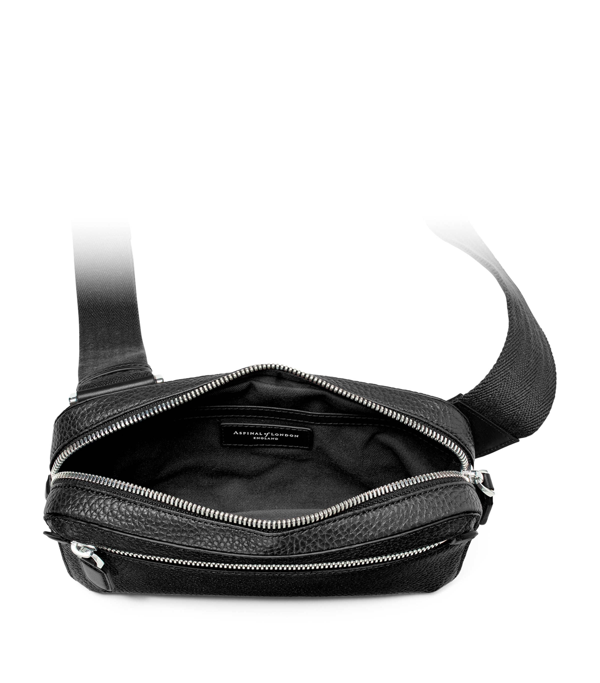 Leather Reporter Compact Belt Bag BLACK Image 5