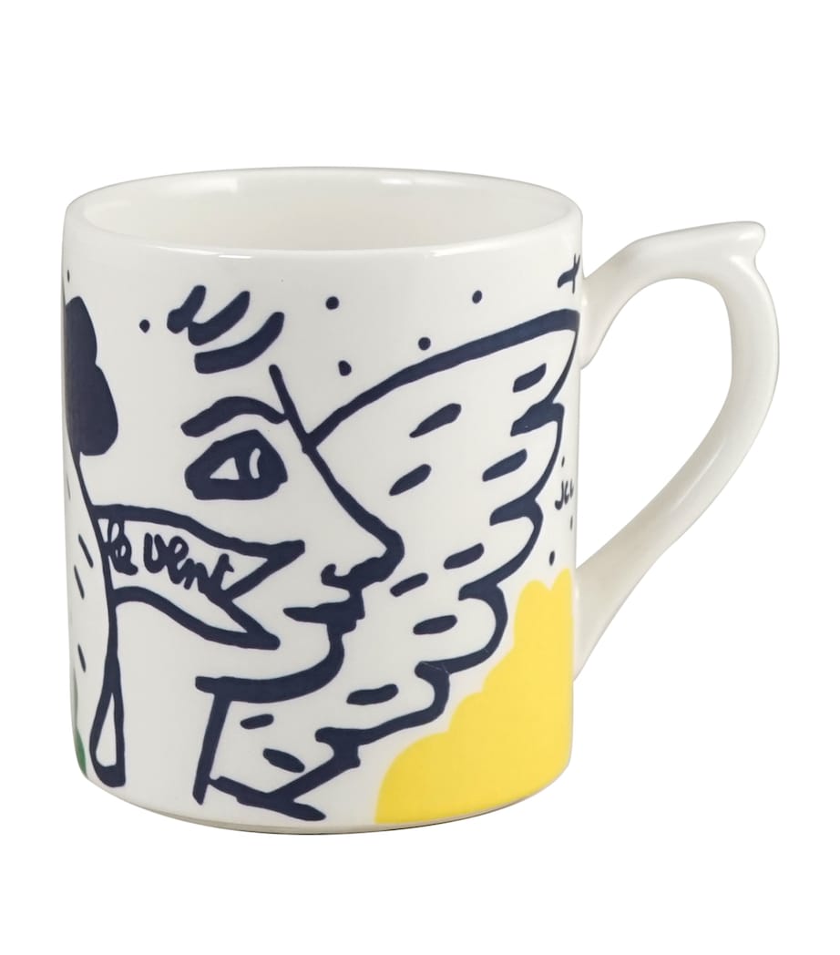 L'Archipel Sentimental Face Mug WHITE, BLUE Image 4