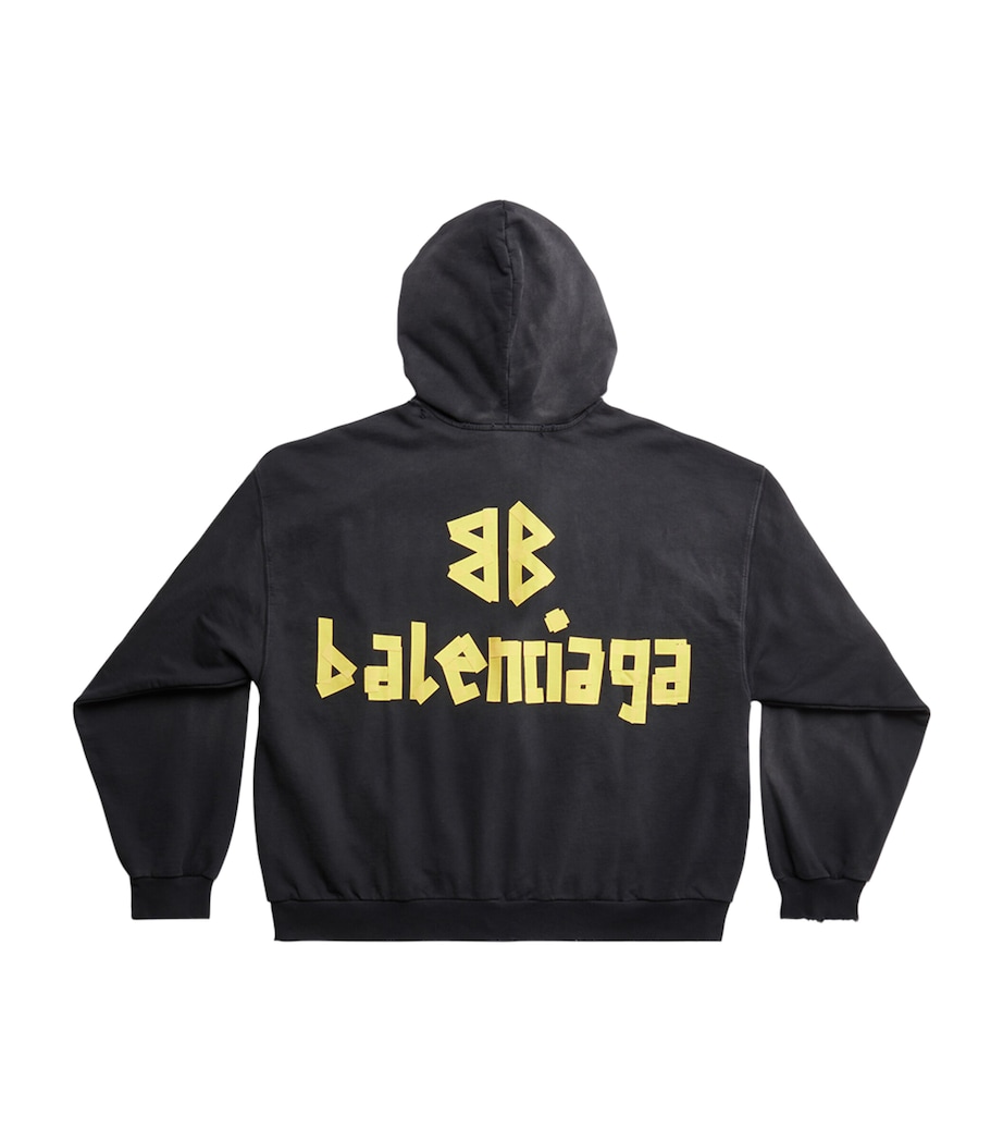 Balenciaga Mens Tape Type Zip-Up Hoodie Image 5
