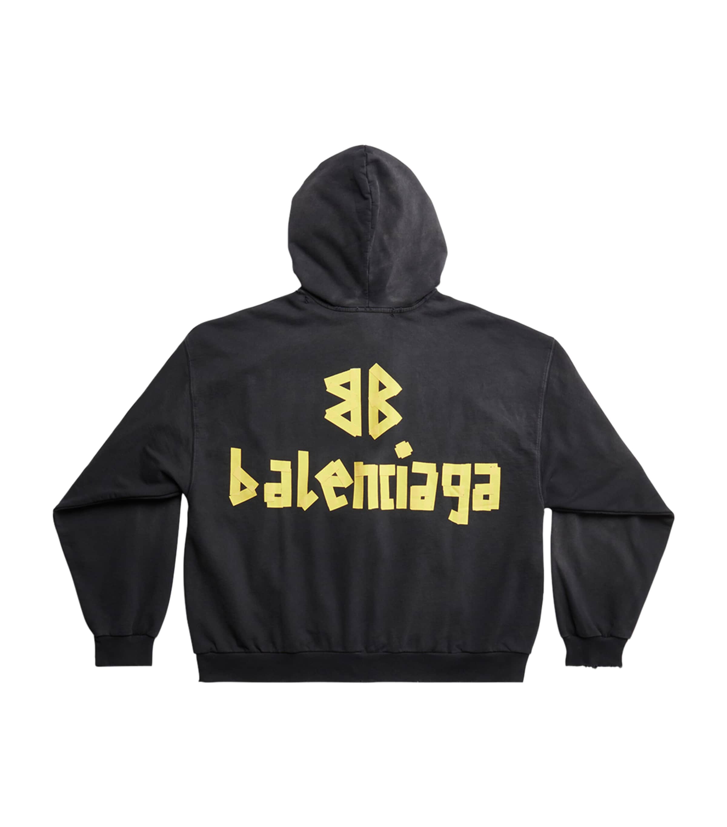 Balenciaga Black Tape Type Zip-Up Hoodie | Harrods US