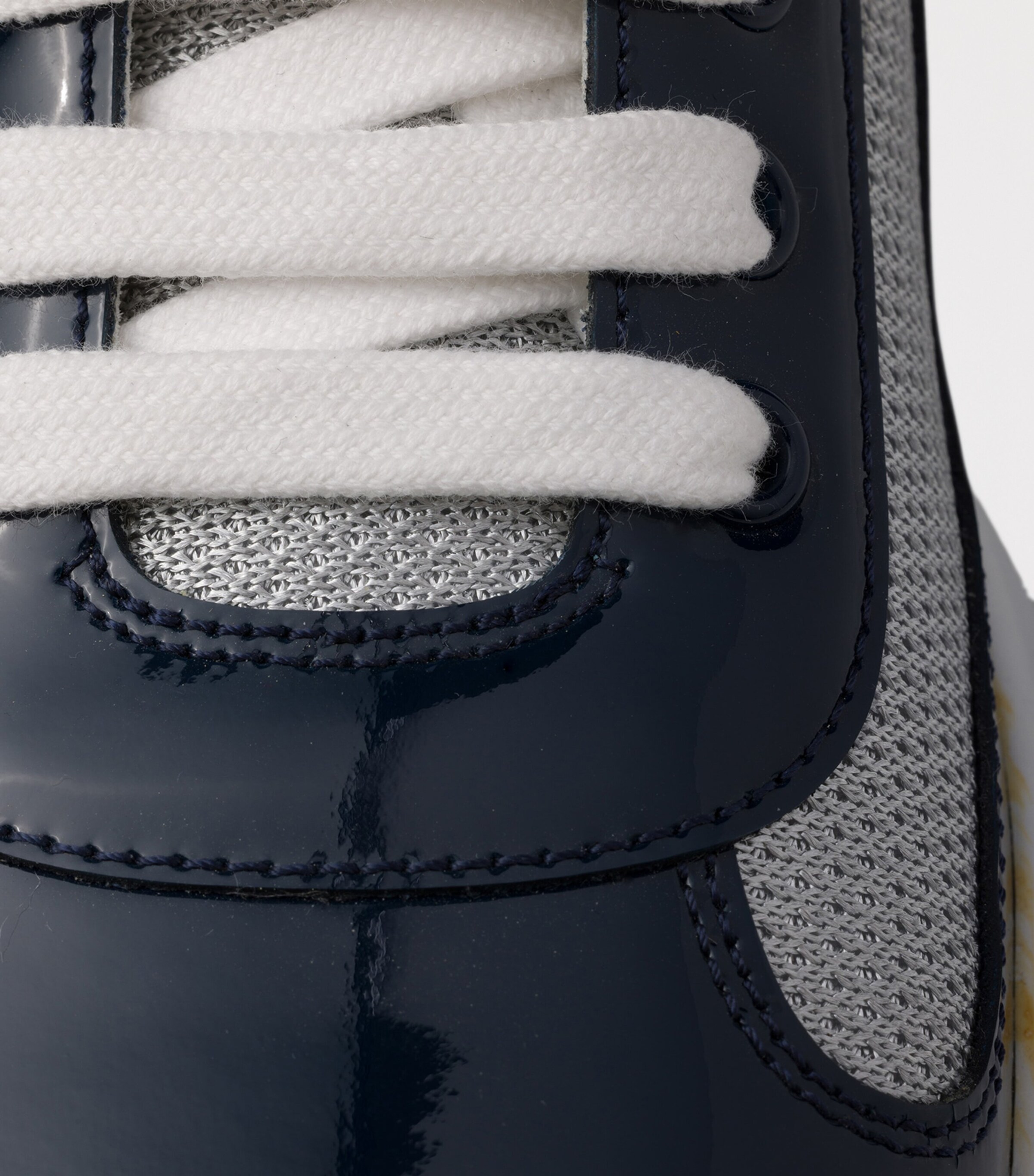 Prada Blue Patent Leather-Blend America's Cup Sneakers Harrods UK