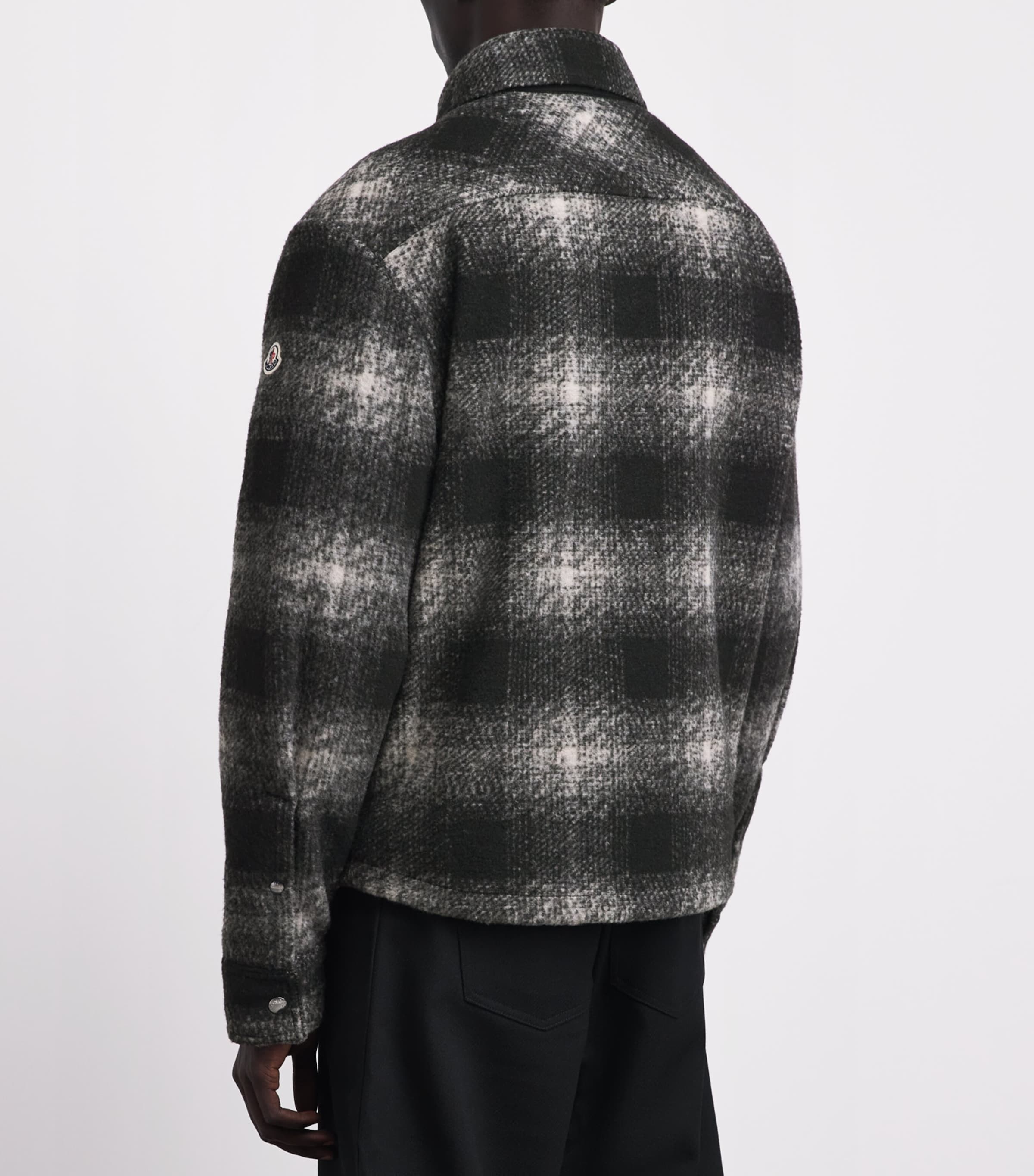 Moncler Mens Check Zip-Up Overshirt Image 5