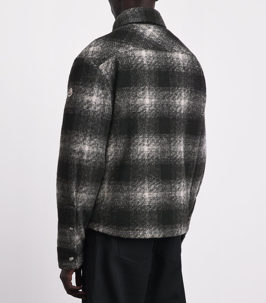 Moncler Mens Check Zip-Up Overshirt Image 5